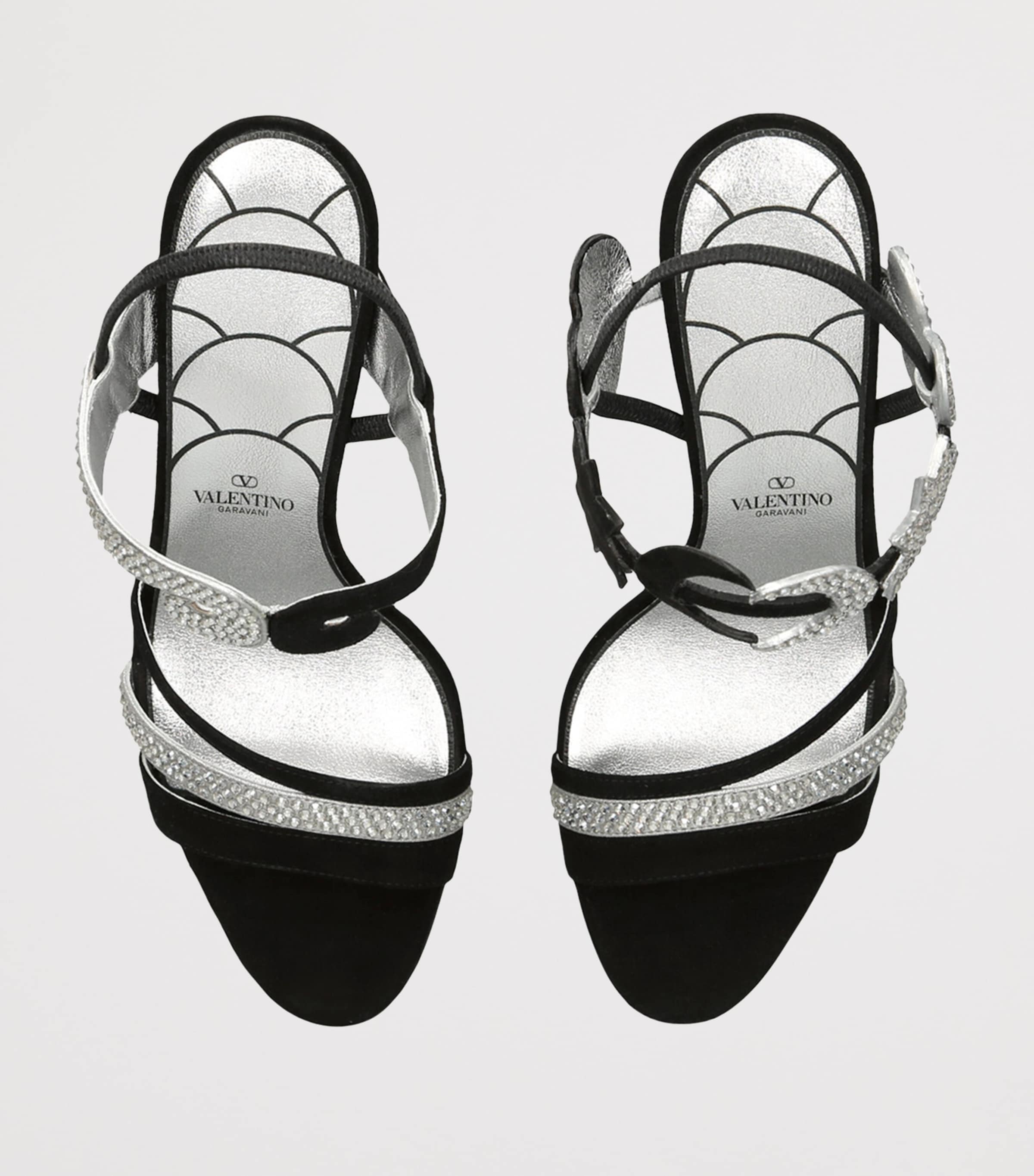 Suede L'Une et L'Autre Heeled Sandals 85 SILVER COM Image 4