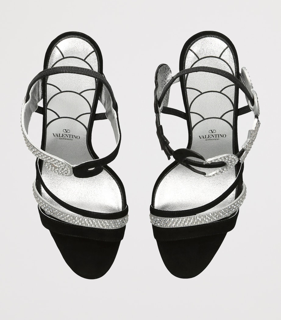 Suede L'Une et L'Autre Heeled Sandals 85 SILVER COM Image 4