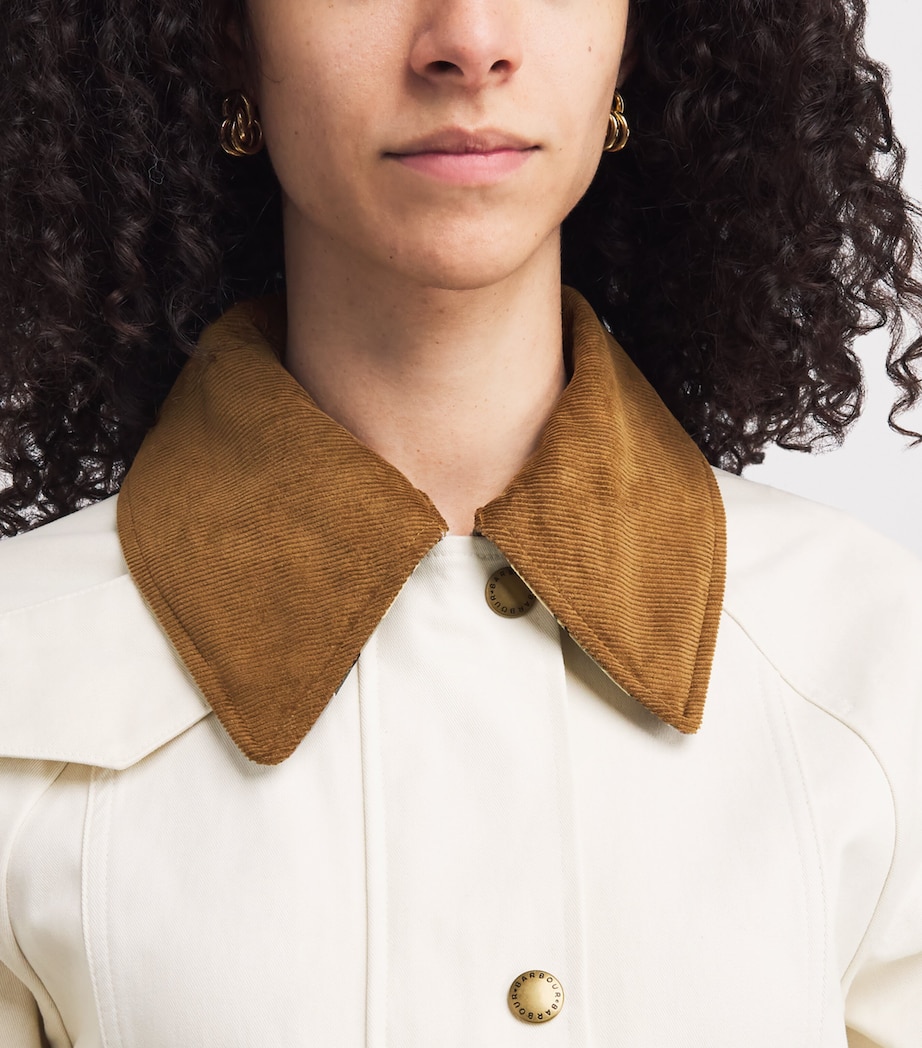 Cotton Cropped Beadnell Casual Jacket LIGHT PEARL/DRESS/BE Image 7