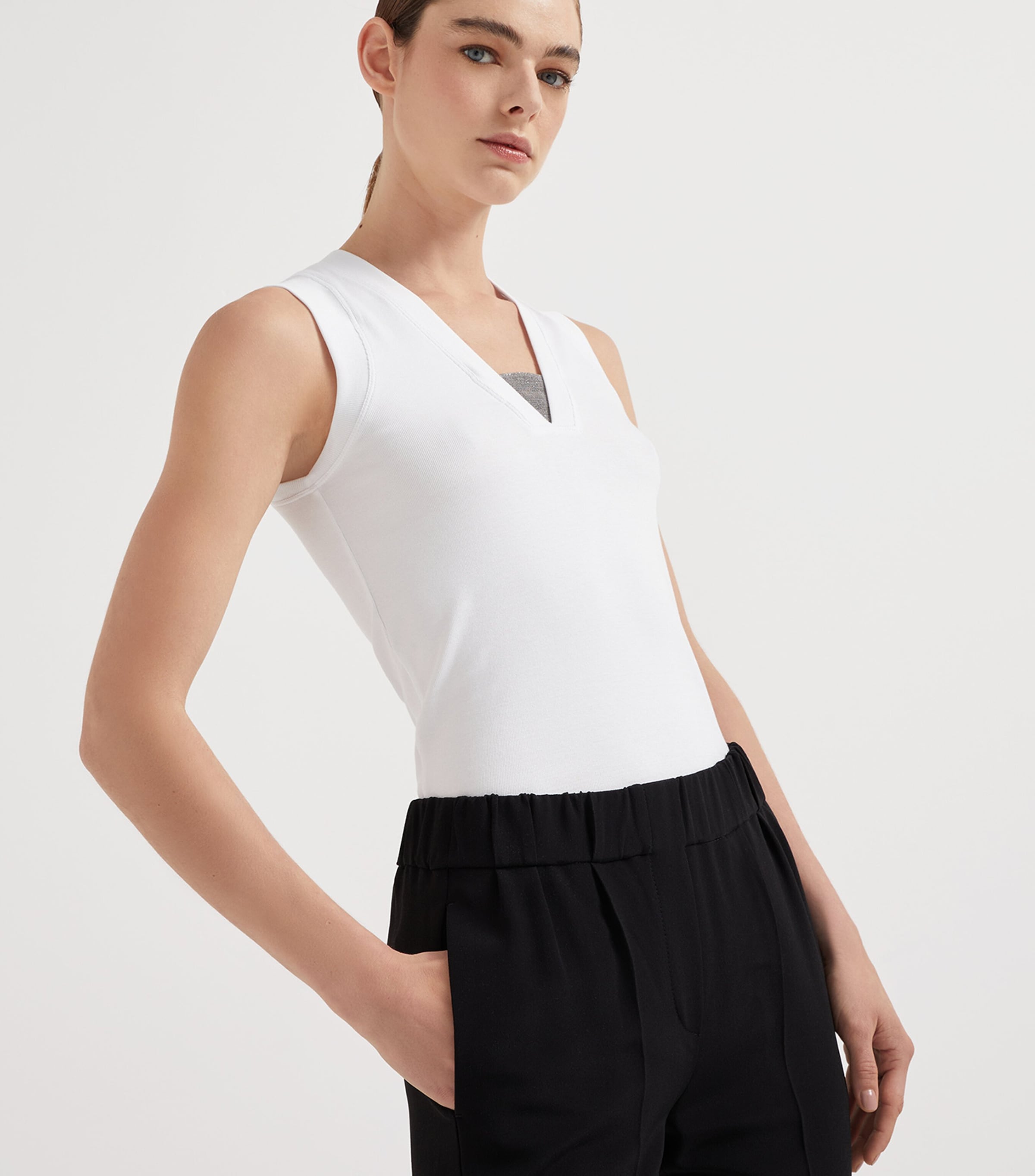 Crepe Cady Slim Trousers C101 Image 5