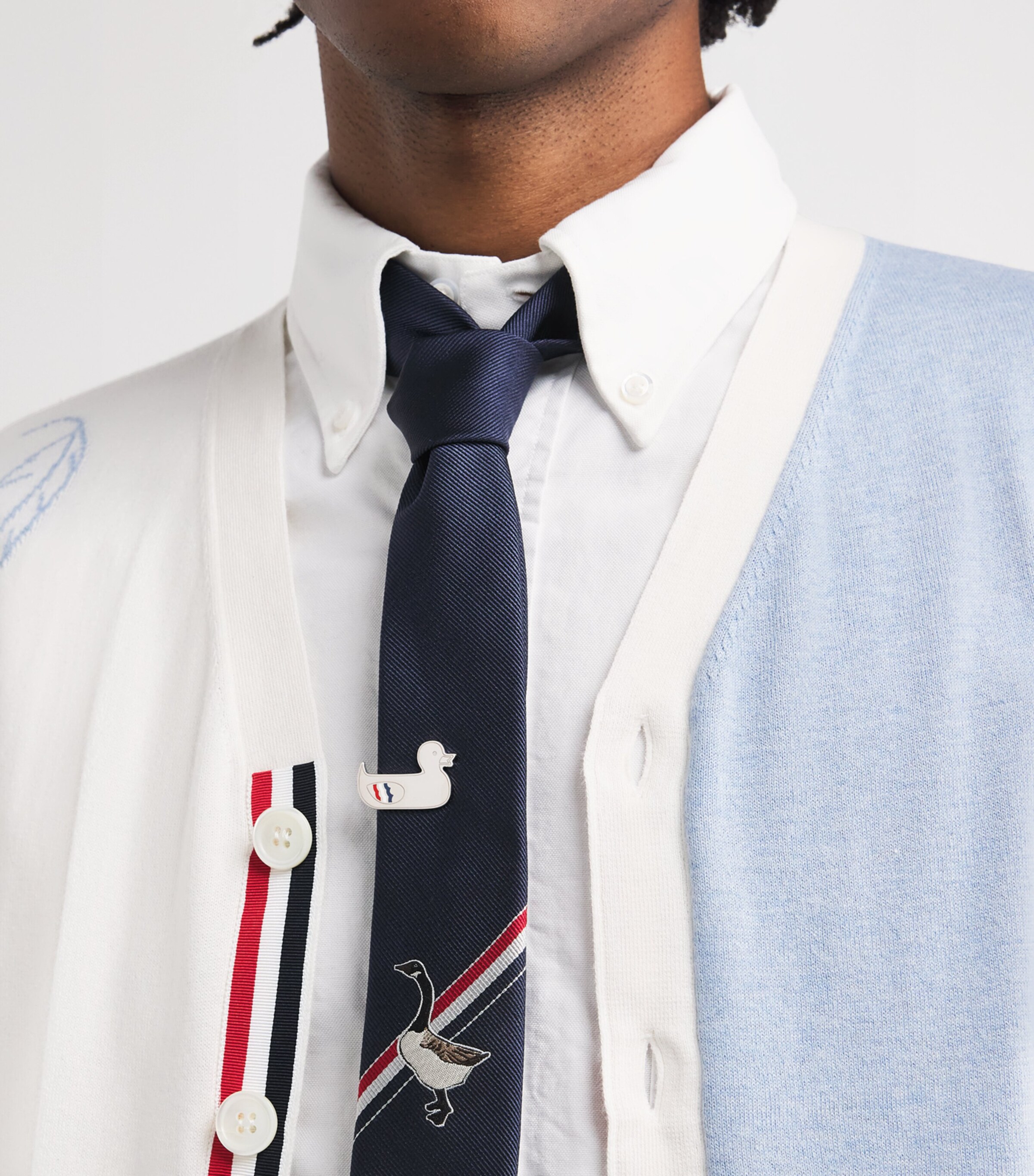 Thom Browne Sterling Silver Duck Tie Bar Silver Image 2