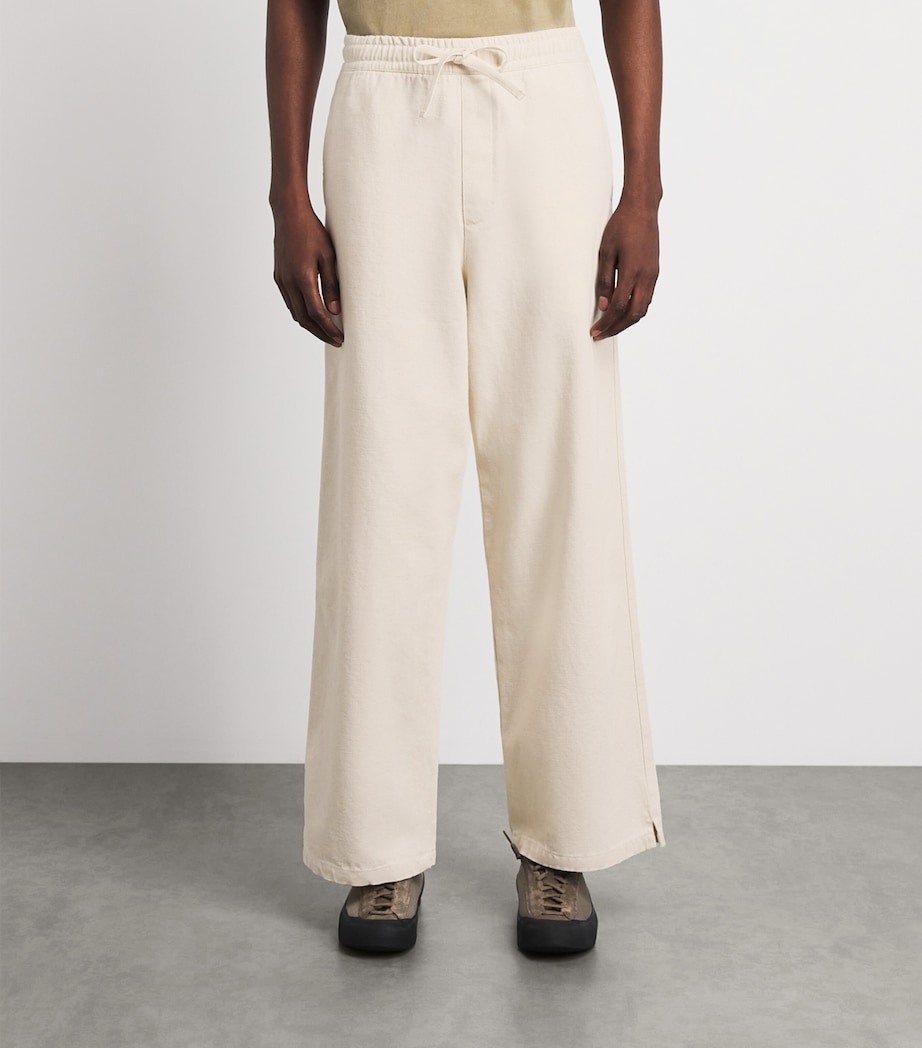 A.P.C. Mens Cotton Drawstring Trousers Aac Off White Image 4