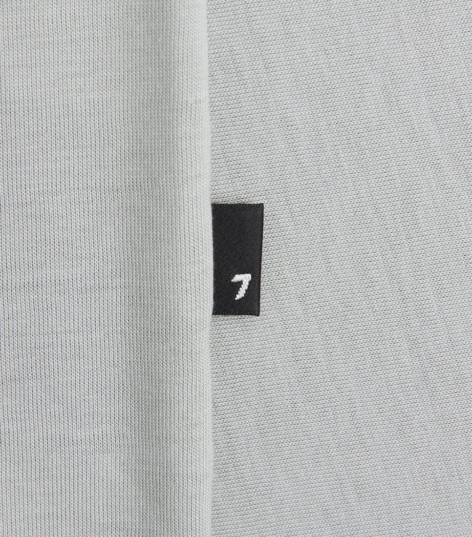 7 For All Mankind Mens Crew-Neck T-shirt Light Blue Image 6