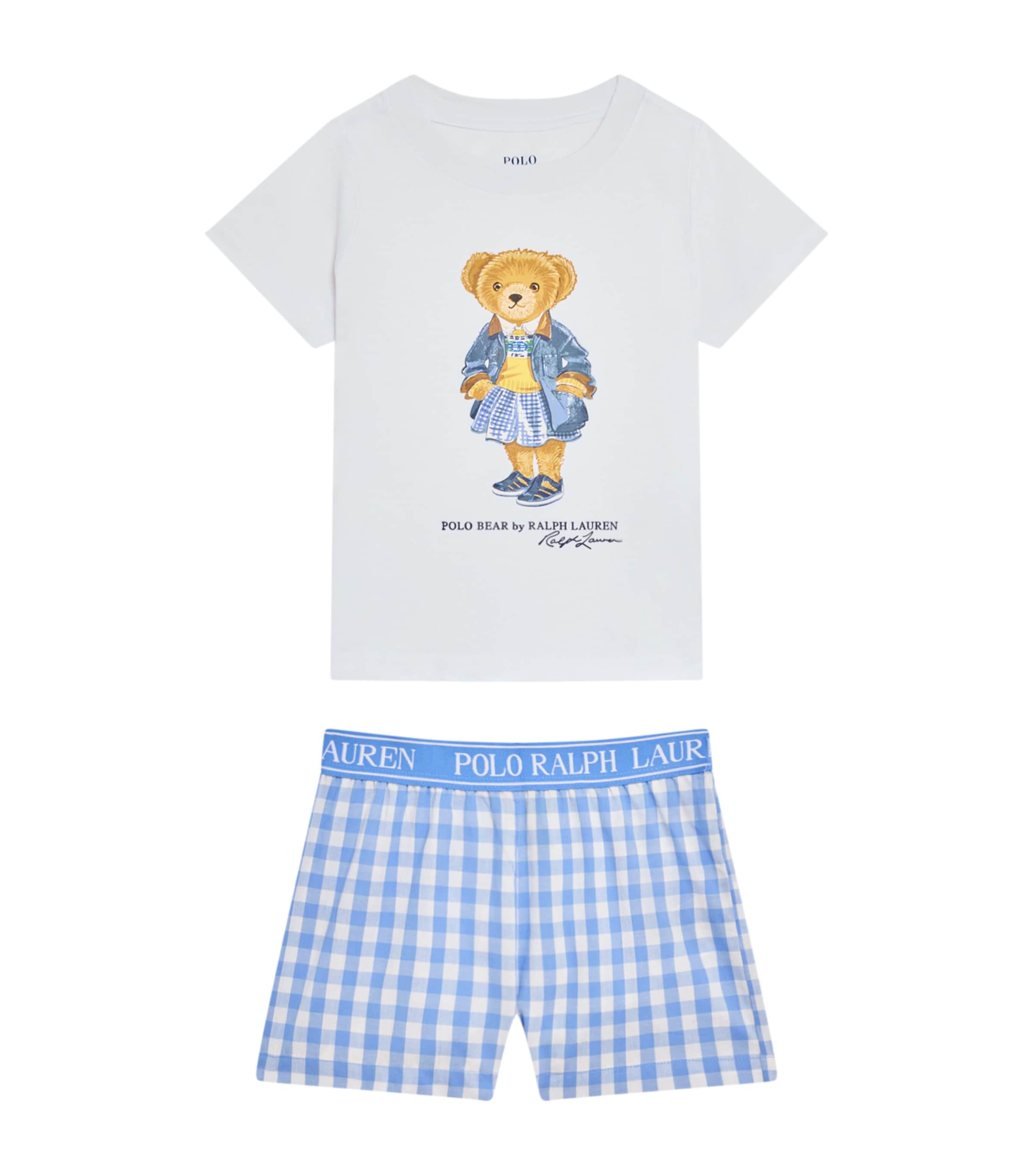 Cotton Polo Bear Pyjama Set (4-6 Years) BCSHARBOR ISLND BLUE Image 1