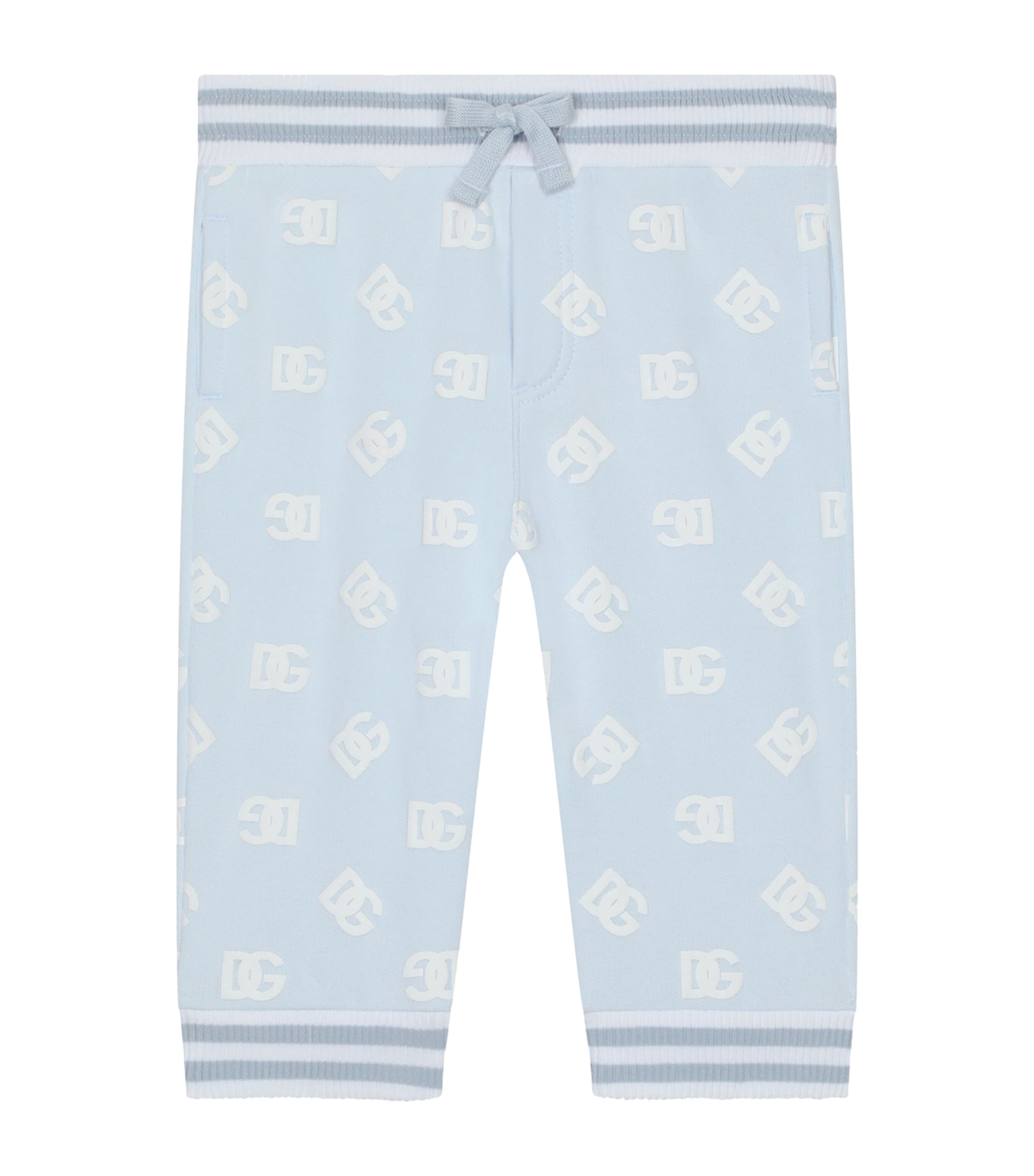 Dolce&Gabbana Kids Logo Print Sweatpants (3-30 Months) Dust Grey Image 1