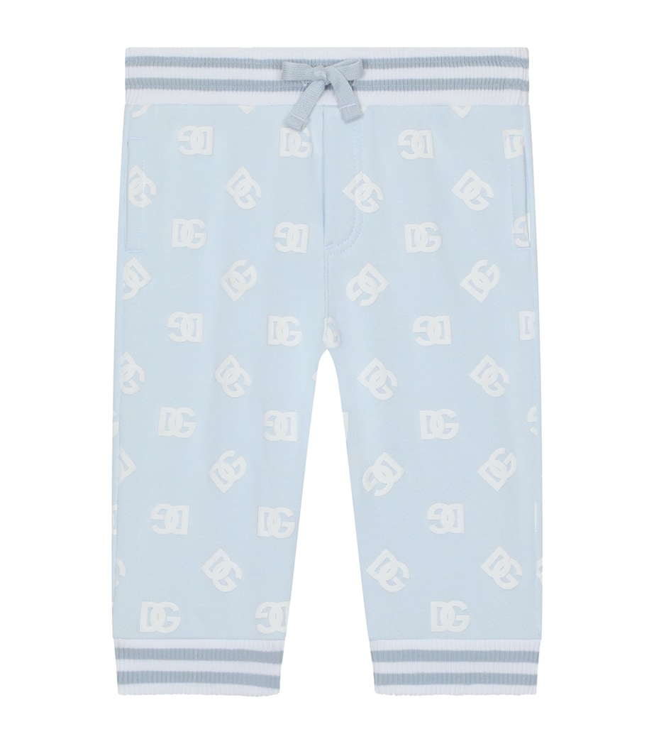 Dolce&Gabbana Kids Logo Print Sweatpants (3-30 Months) Dust Grey Image 1