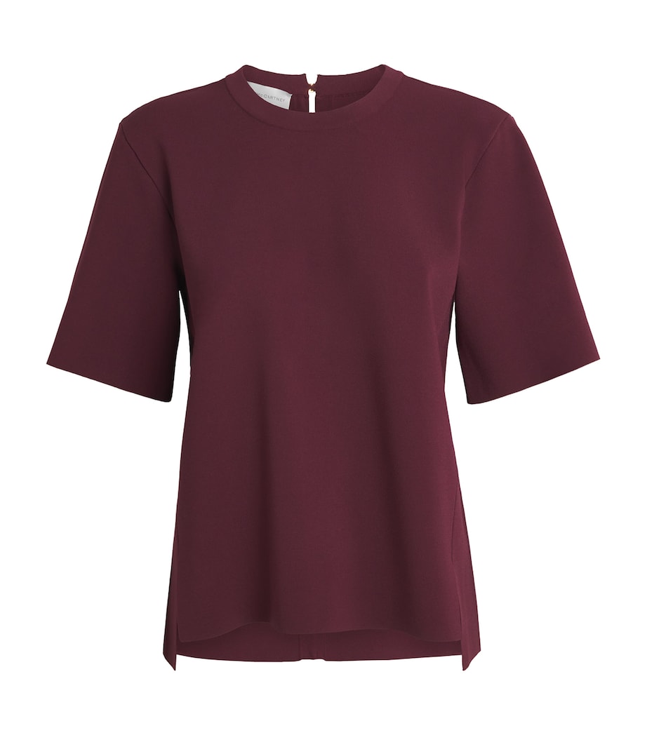 Knit Short-Sleeve Top 6017 BORDEAUX Image 1