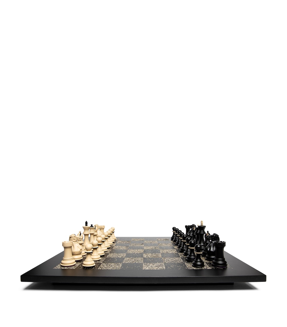 Waves of Symmetry Chess Set BLACK Image 4