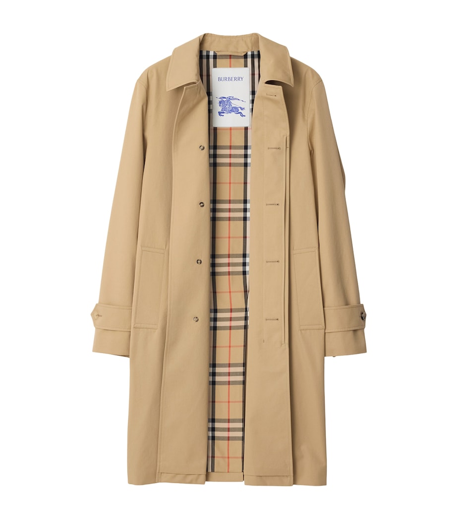 Cotton Gabardine Car Coat FLAX Image 5
