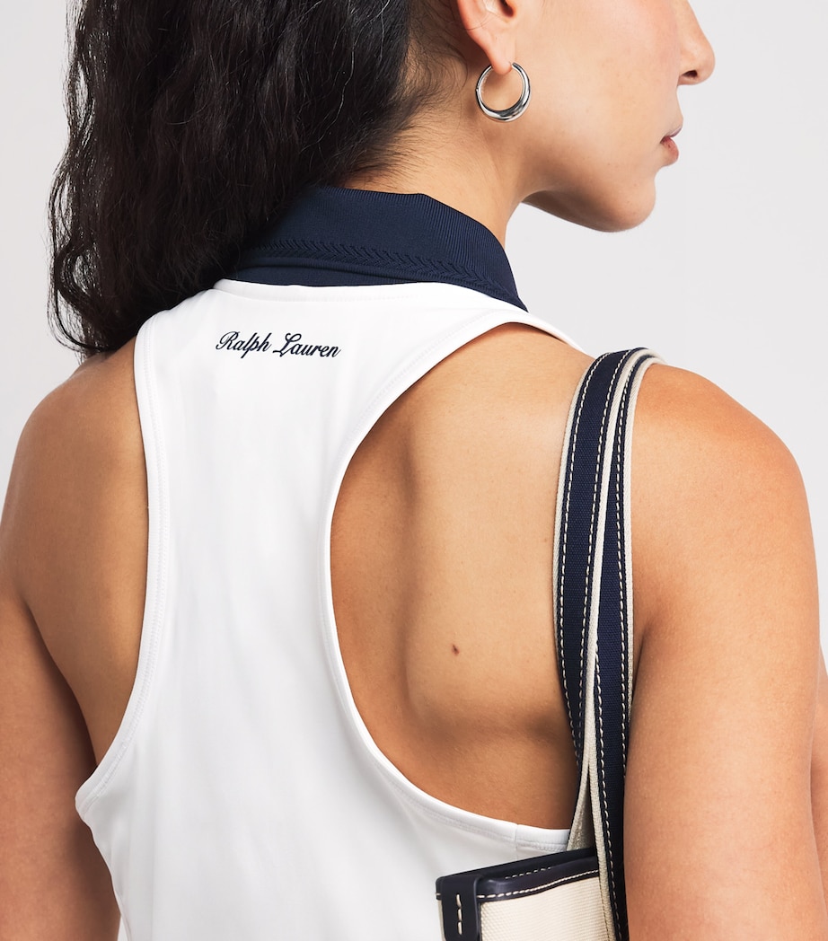 Polo Ralph Lauren Womens x Wimbledon Tennis Dress Crmc White/ref Navy Image 5