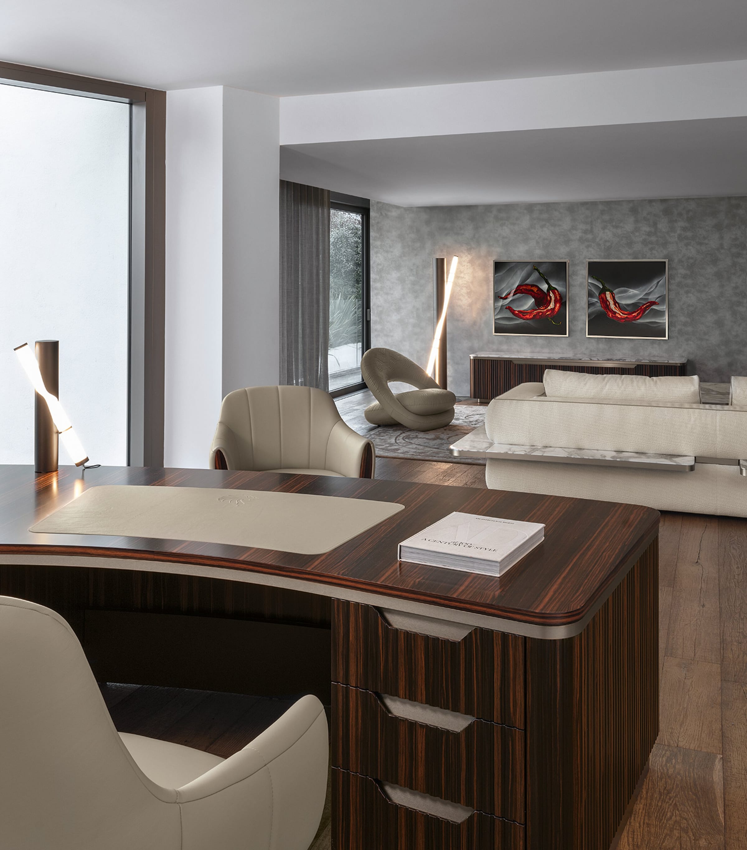 Luxor Presidential Desk BROWN Image 2