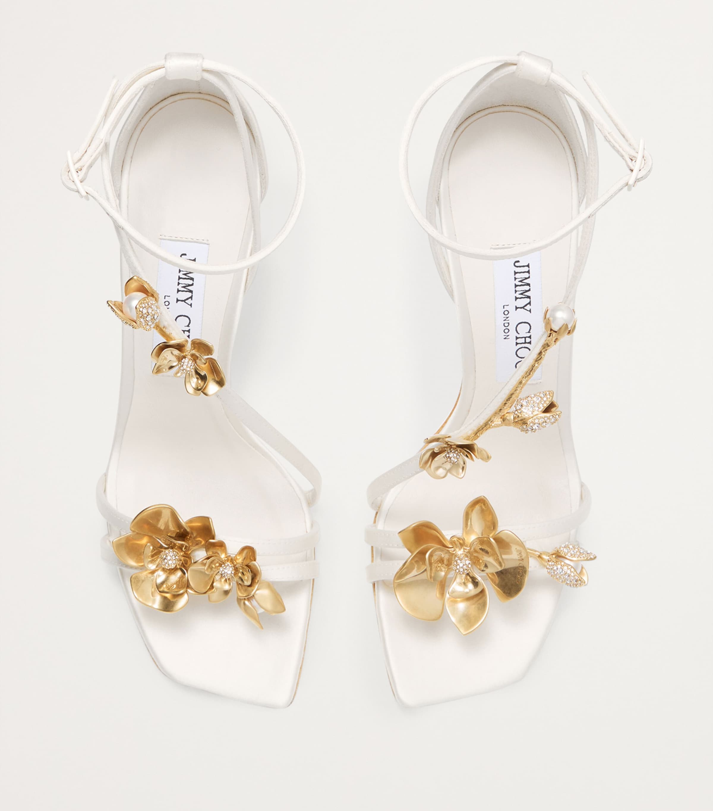 Zea Heeled Sandals 95 IVORY/METAL MIX Image 3