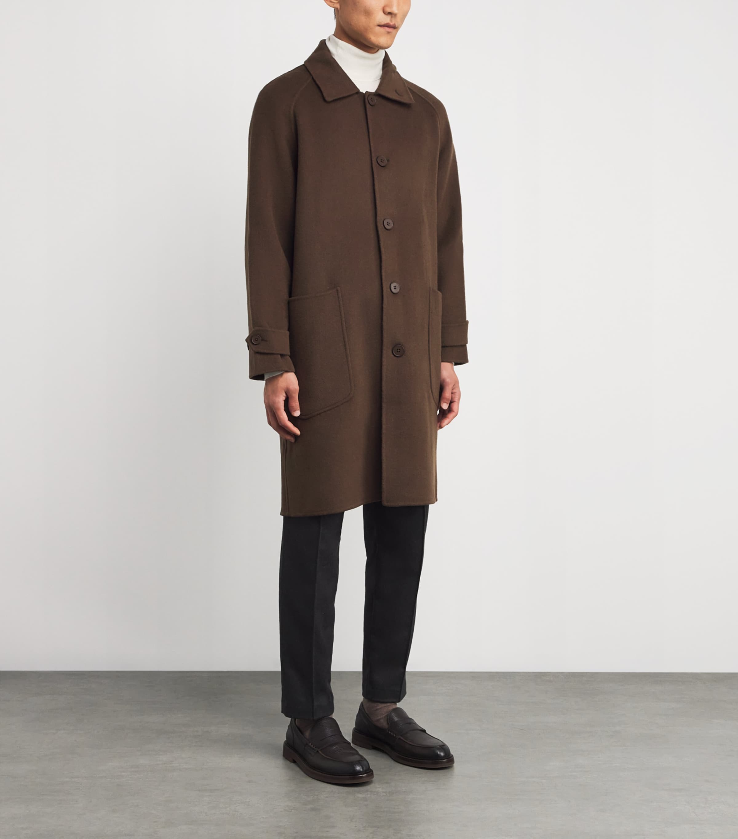 Wool Bryce Overcoat ICED COFFEE Image 3