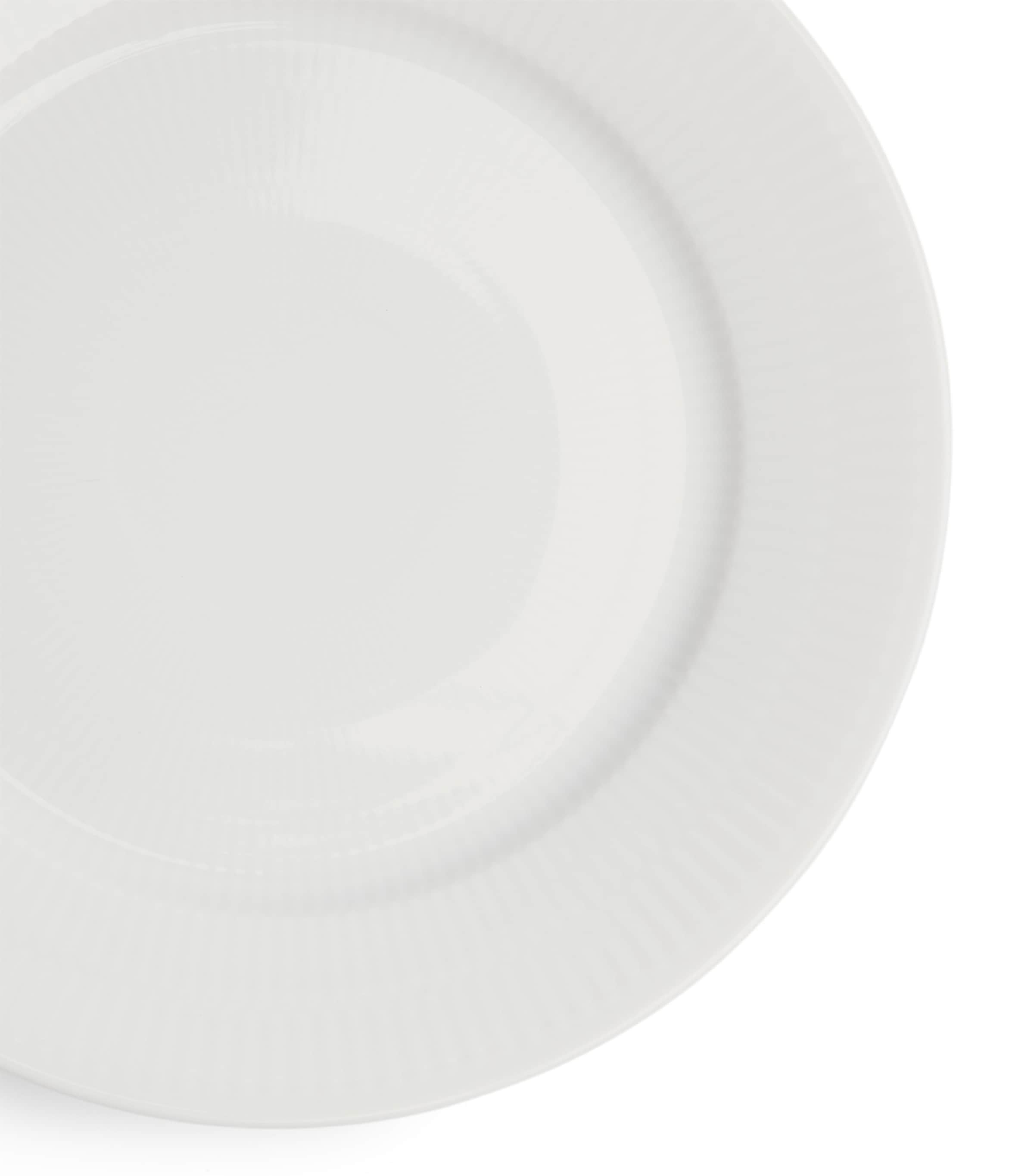 White Fluted Plate (22cm) WHITE Image 4
