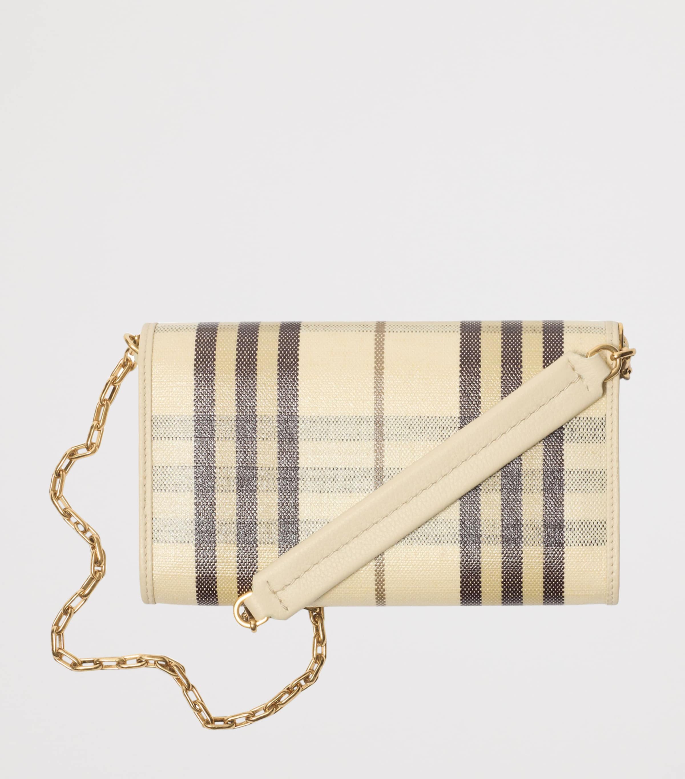 Check Highlands Chain Wallet LIGHT BEIGE Image 4