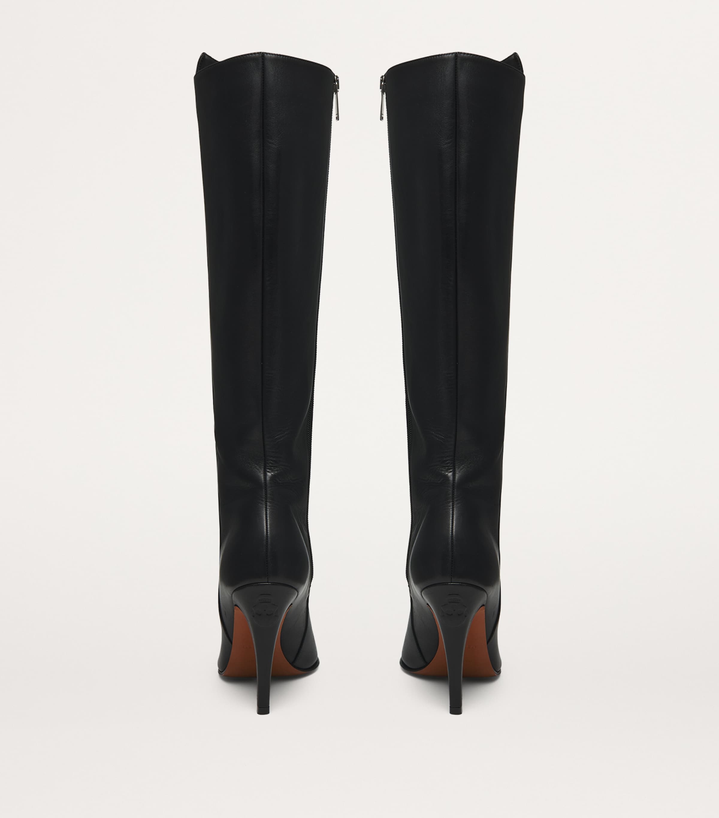 McQueen Black Faux Leather Birdee Knee-High Boots 105 Harrods HK