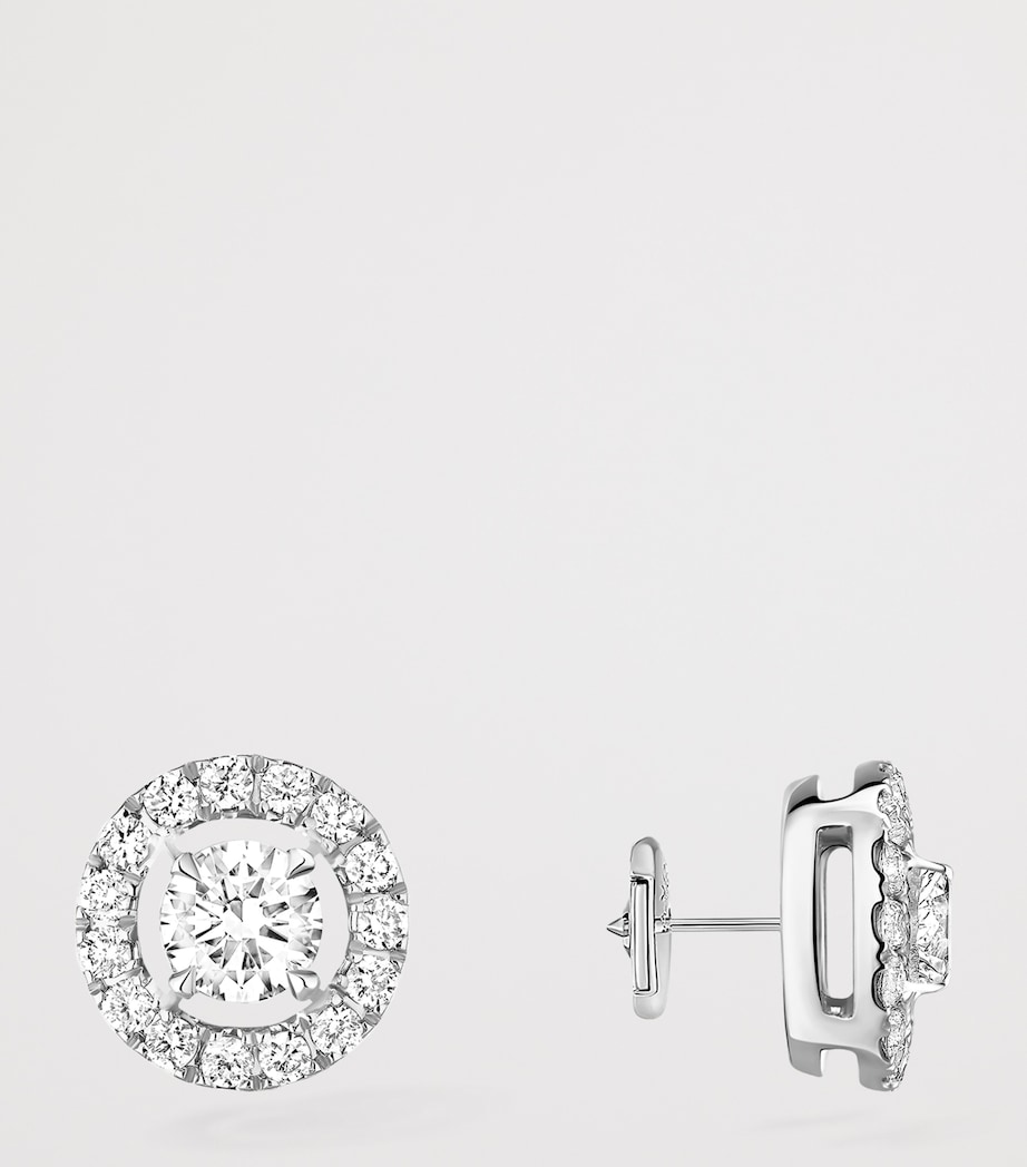 Messika Joy White Gold and Diamond Small Stud Earrings White Gold Image 3
