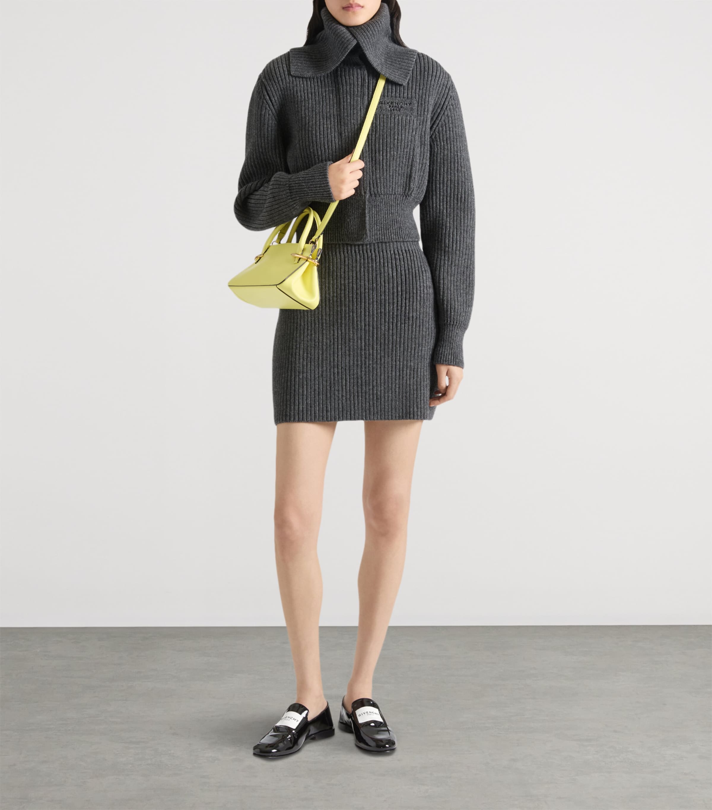 Wool-Blend Logo Cardigan SLATE BLEND Image 2