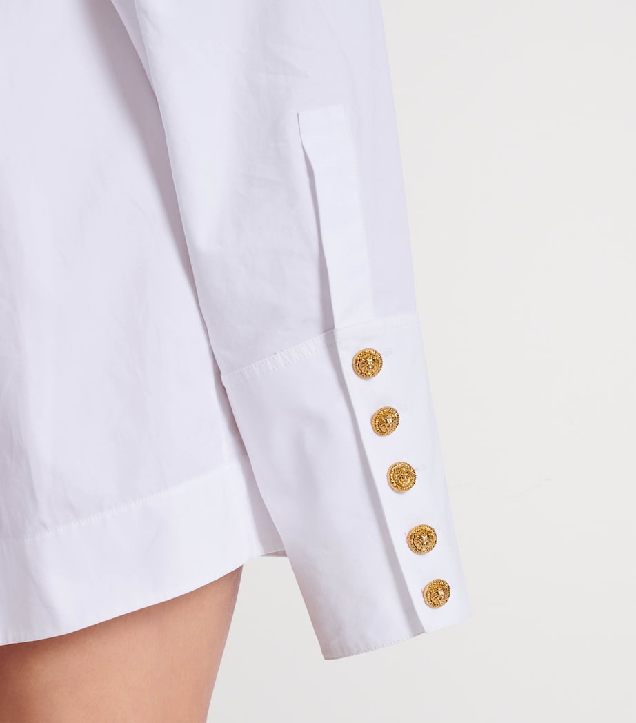 Cotton Poplin Shirt Dress 0FB BLANC OPTIQUE Image 8
