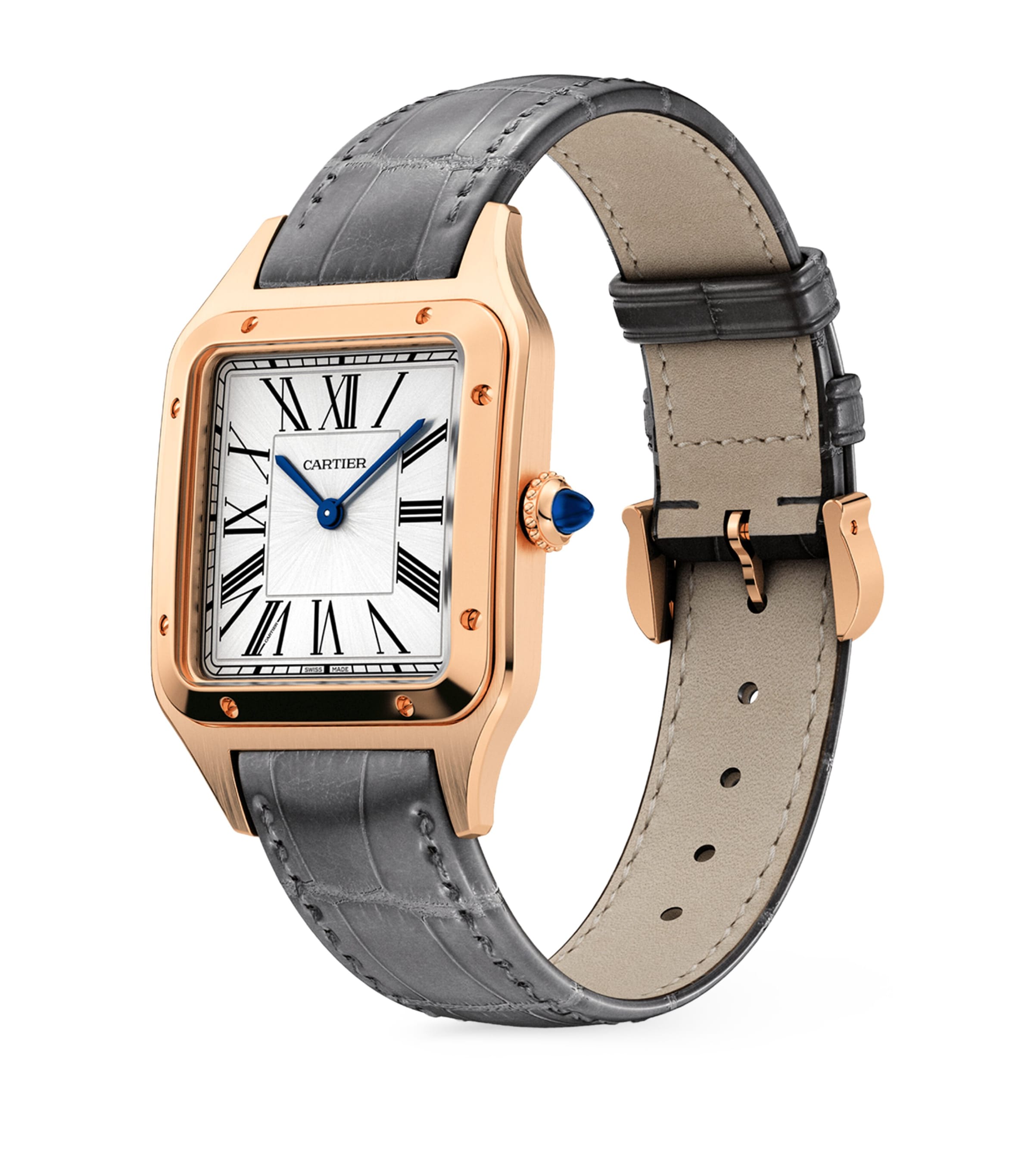 Rose Gold Santos-Dumont Watch 31.4mm GREY Image 2