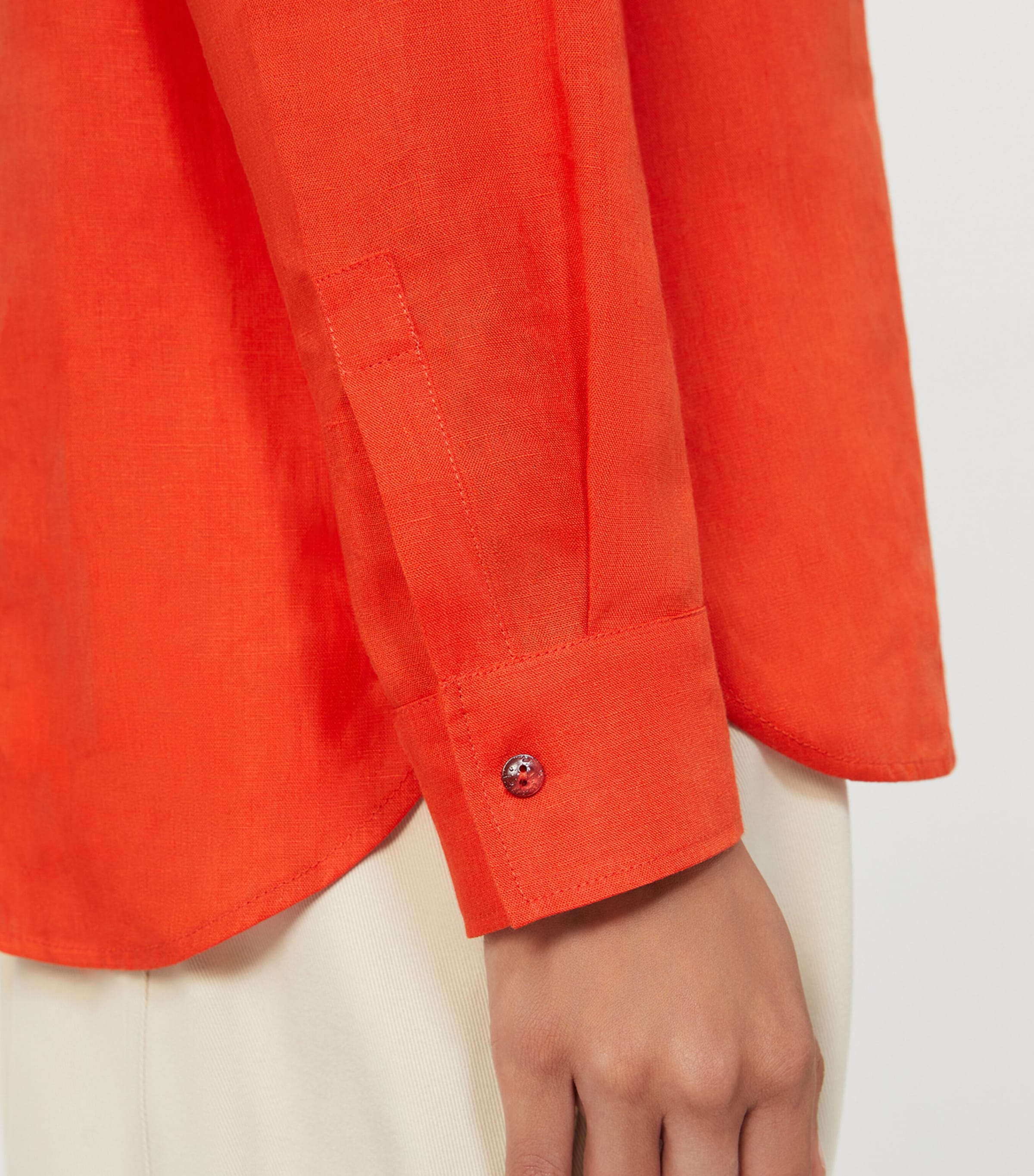 Max Mara Womens Linen Shirt Coral Image 6