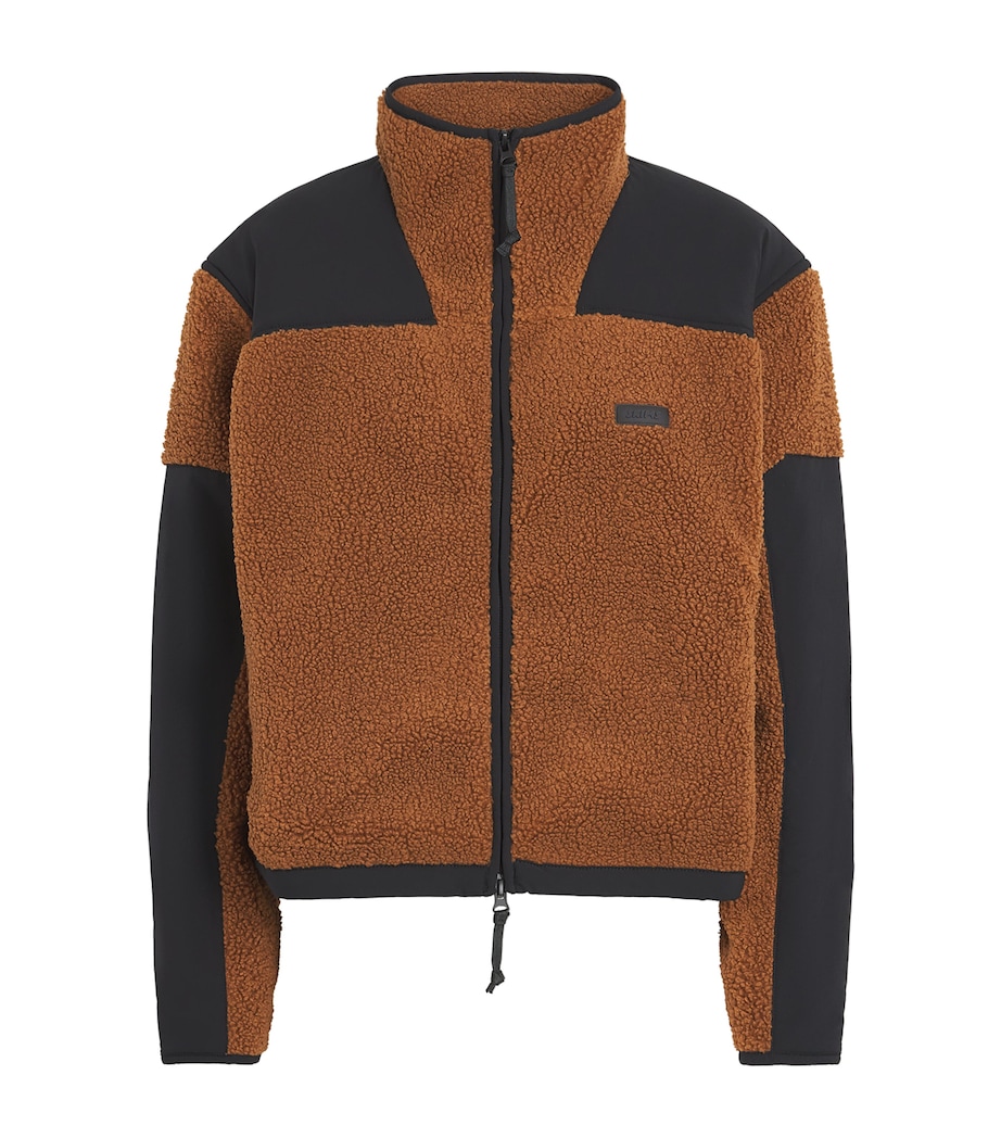 Teddy Boxy Zip-Up Jacket CHAI Image 1