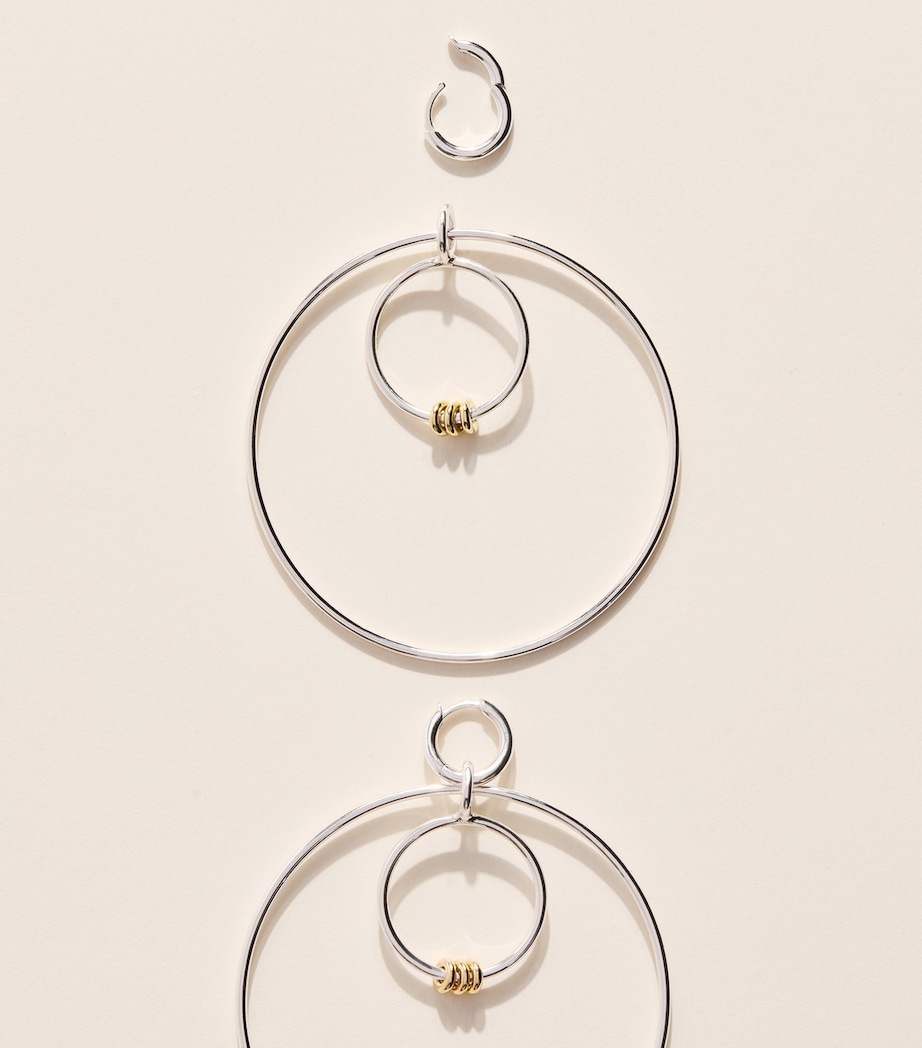 Spinelli Kilcollin Sterling Silver and Yellow Gold Echo Hoop Earrings Sterling Silver Image 5