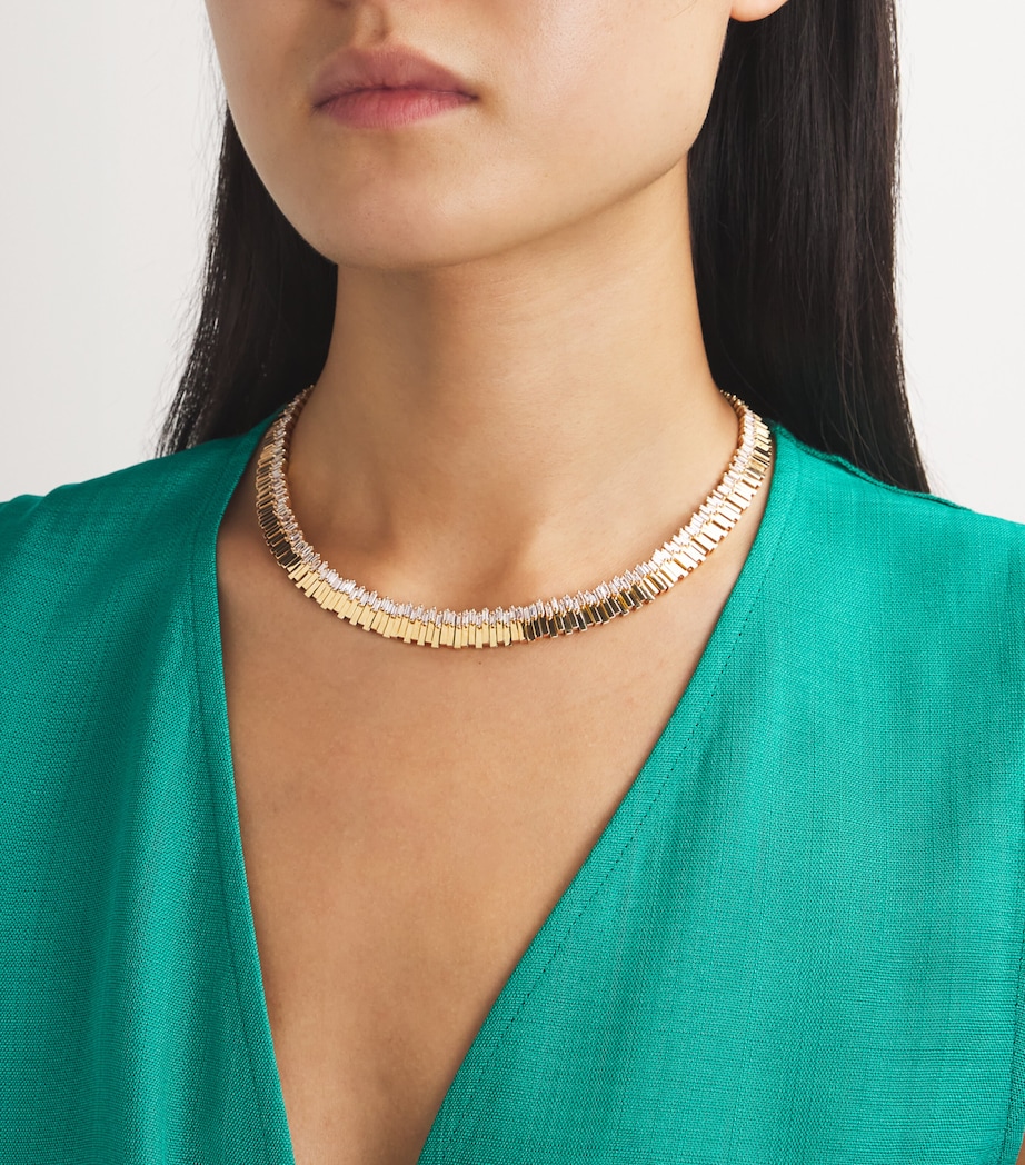 Yellow Gold and Diamond Golden Age Tennis Necklace 18K YG/WD Image 2