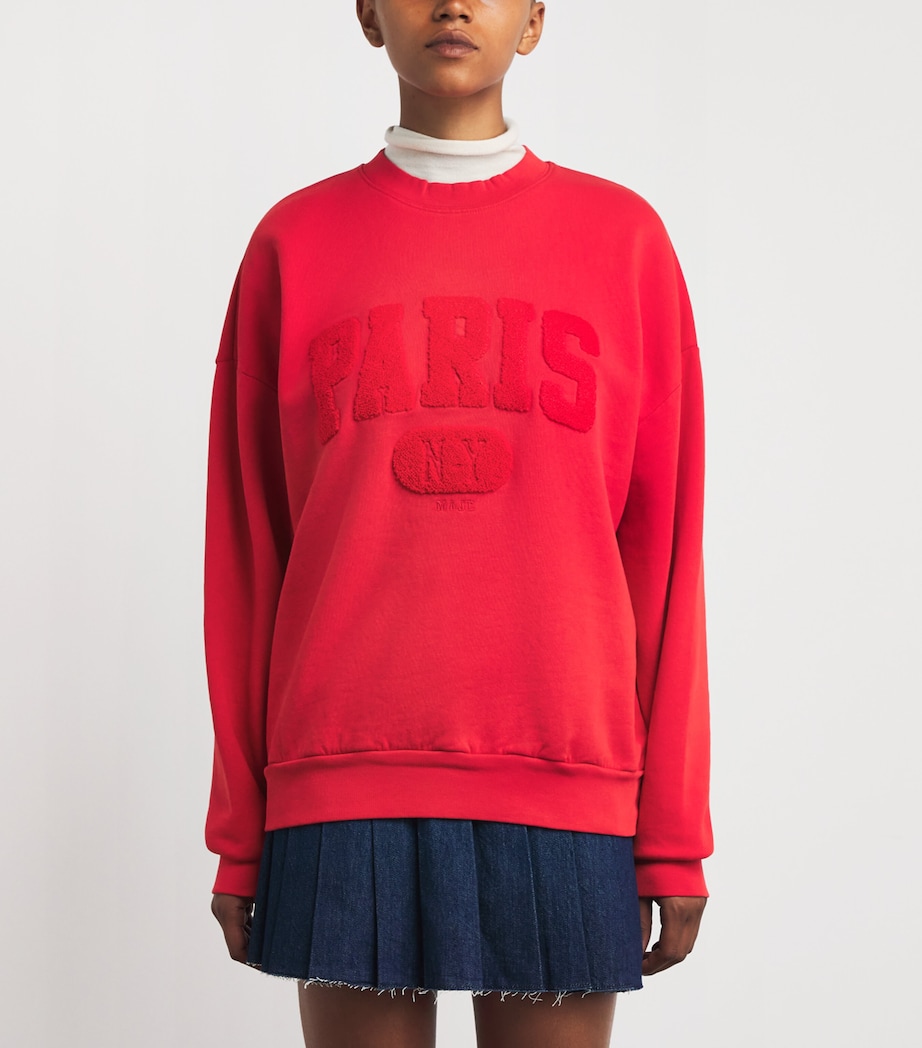 Cotton Paris Graphic Sweatshirt RED Image 3