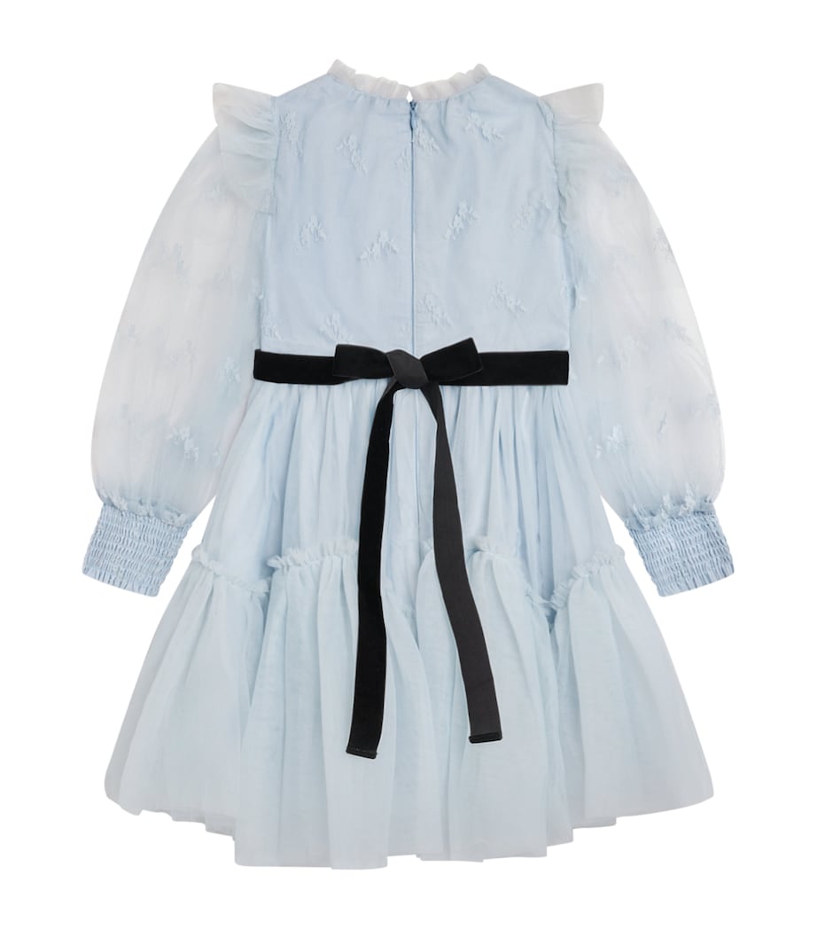 French Lace Tulle Dress (4-16 Years) BLUE MIST Image 3