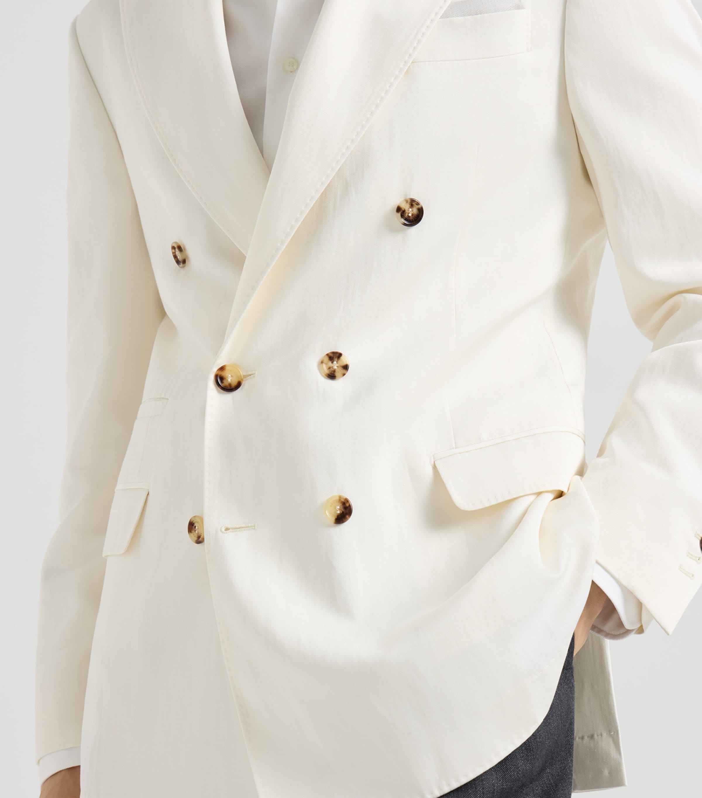 Délavé Silk and Linen Twill Blazer C1010 Image 6