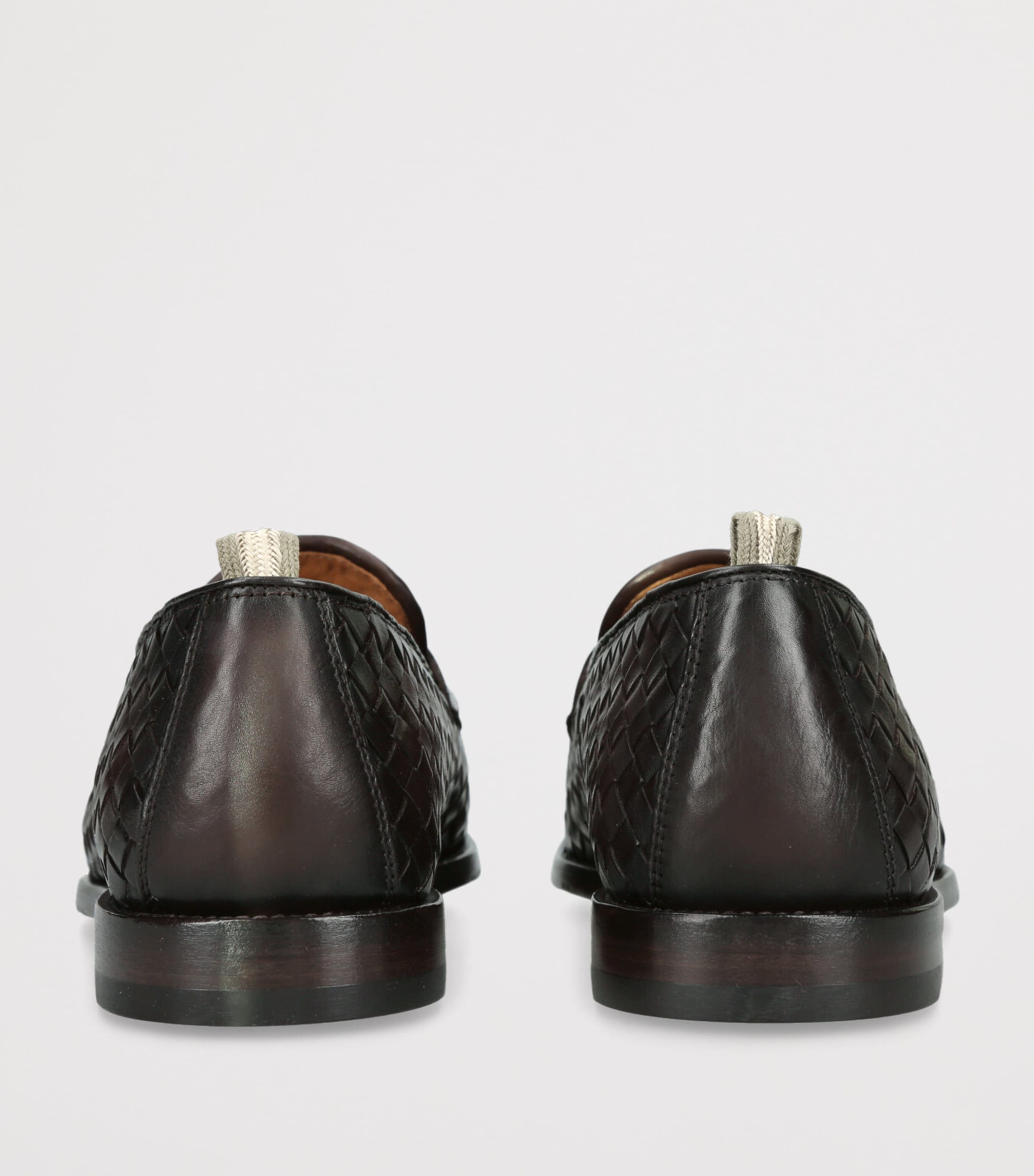 Officine Creative Mens Leather Woven Opera Loafers Brown Image 2