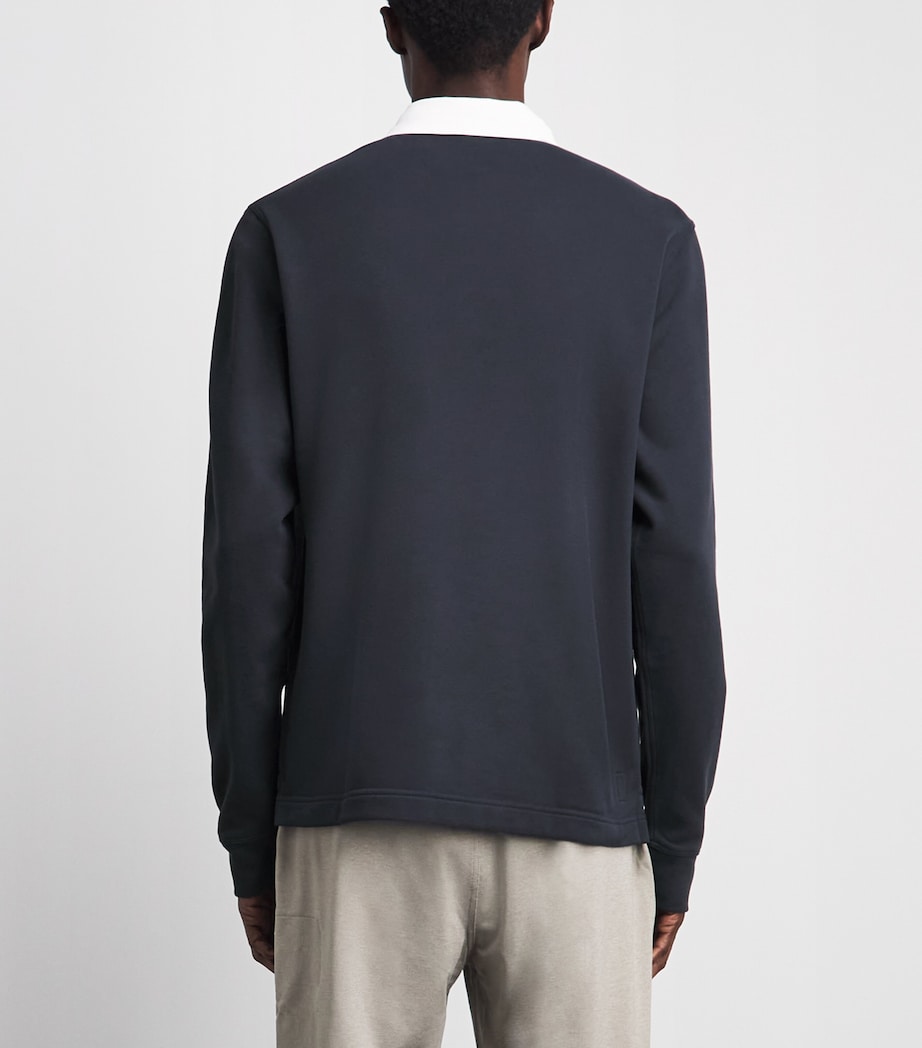 VUORI Mens French Terry Cypress Rugby Shirt Nvy Navy Image 5