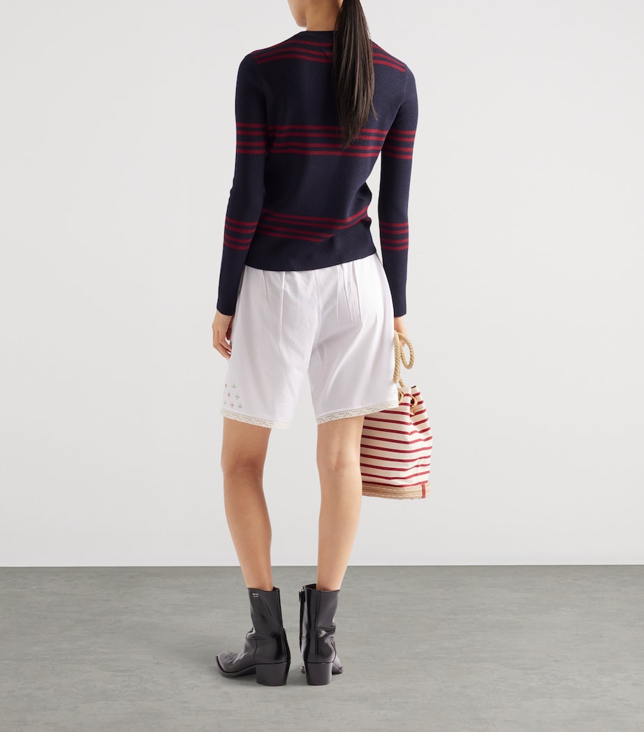 Wool Stripe Sweater F0X58 Image 5