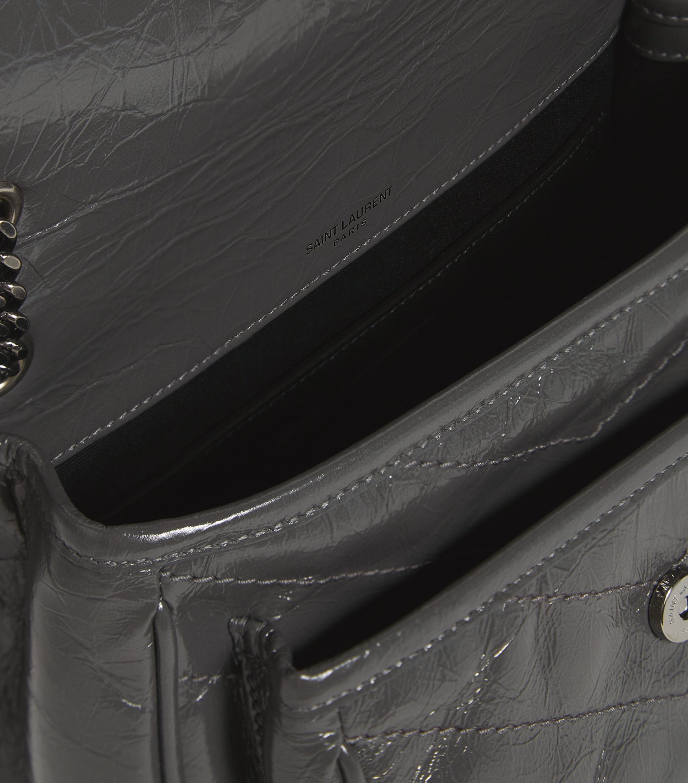 Saint Laurent Grey Baby Niki Shoulder Bag | Harrods UK