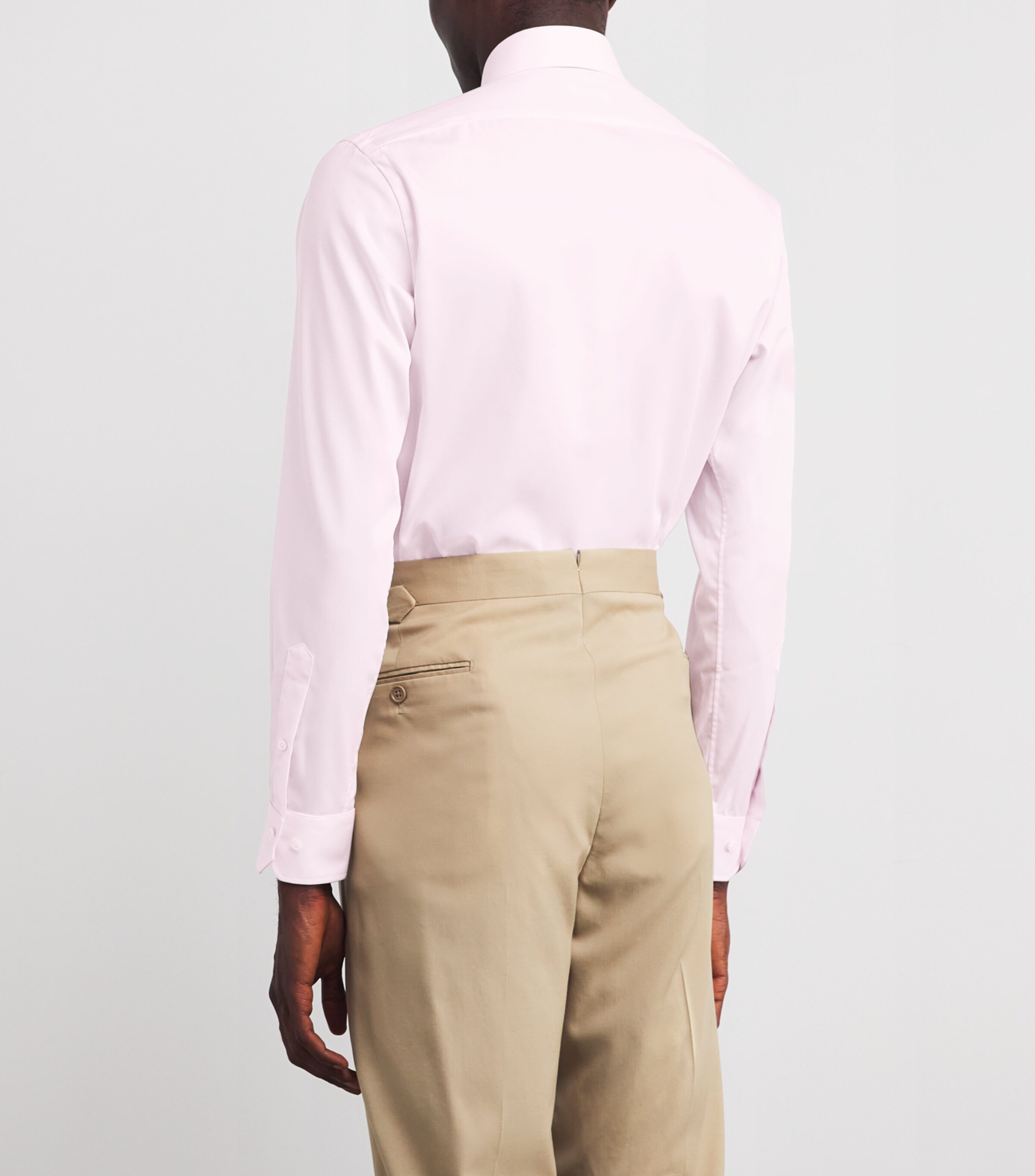 Pal Zileri Mens Cotton Jacquard Shirt Pink Image 4