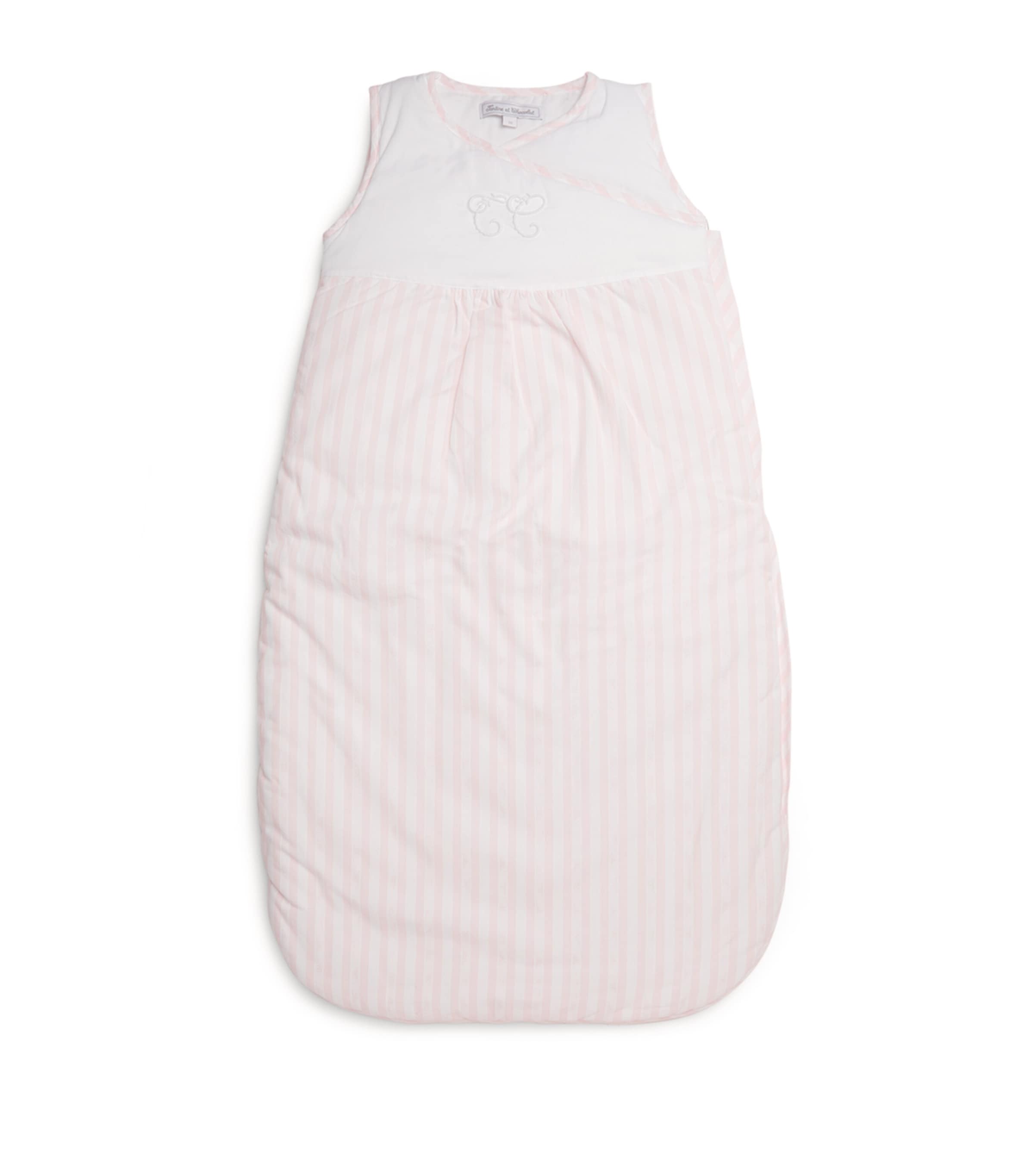 Cotton Padded Stripe Sleeping Bag PINK Image 4