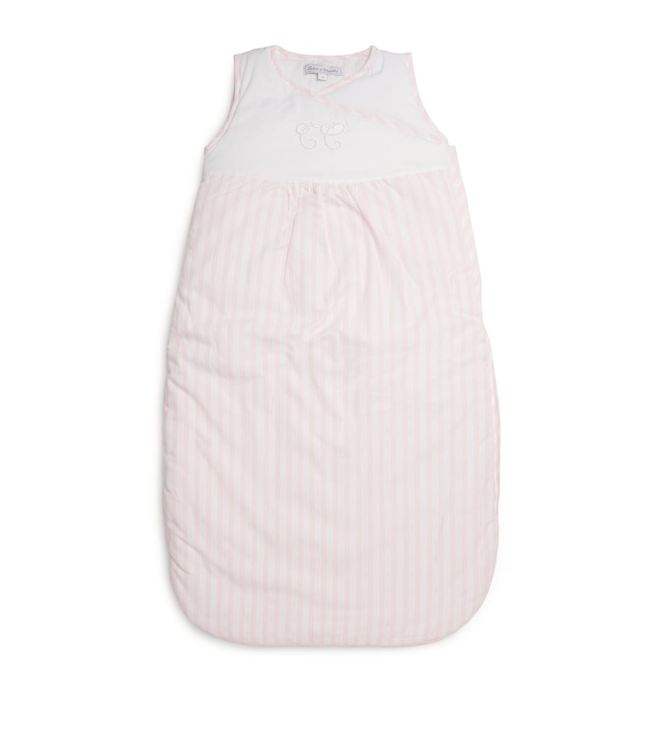 Cotton Padded Stripe Sleeping Bag PINK Image 4