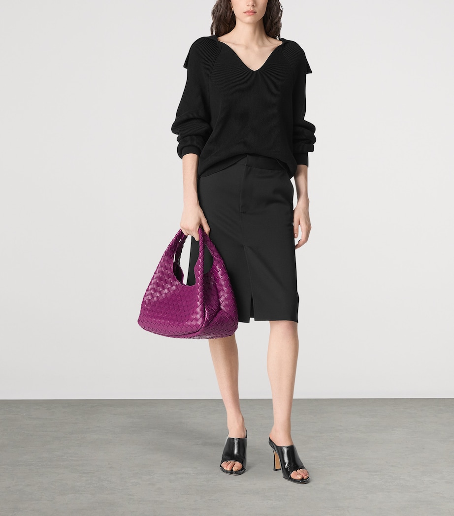 Medium Leather Intrecciato Campana Shoulder Bag 5229 Image 4