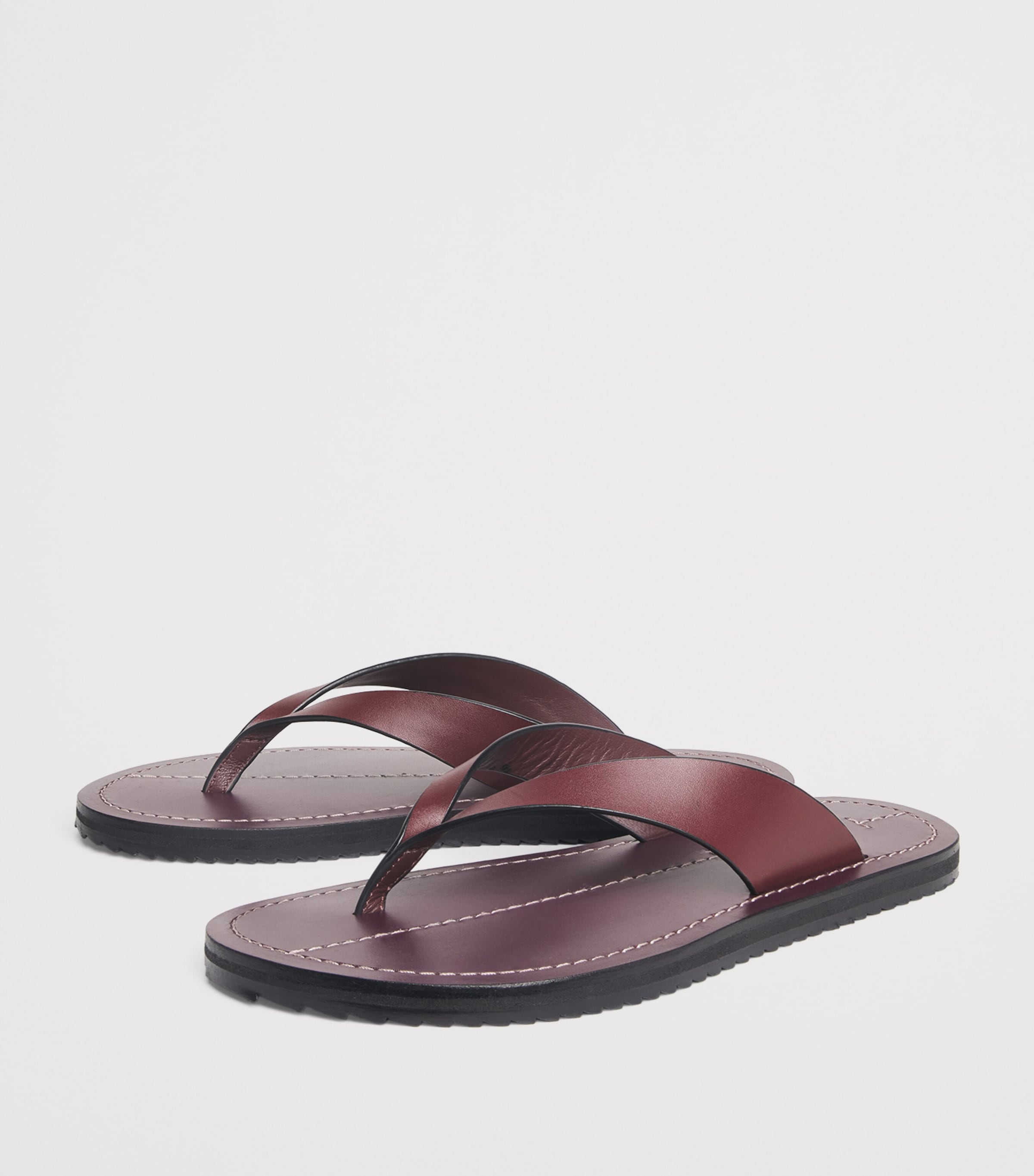 Suede Flora Flip Flops MERLOT Image 3