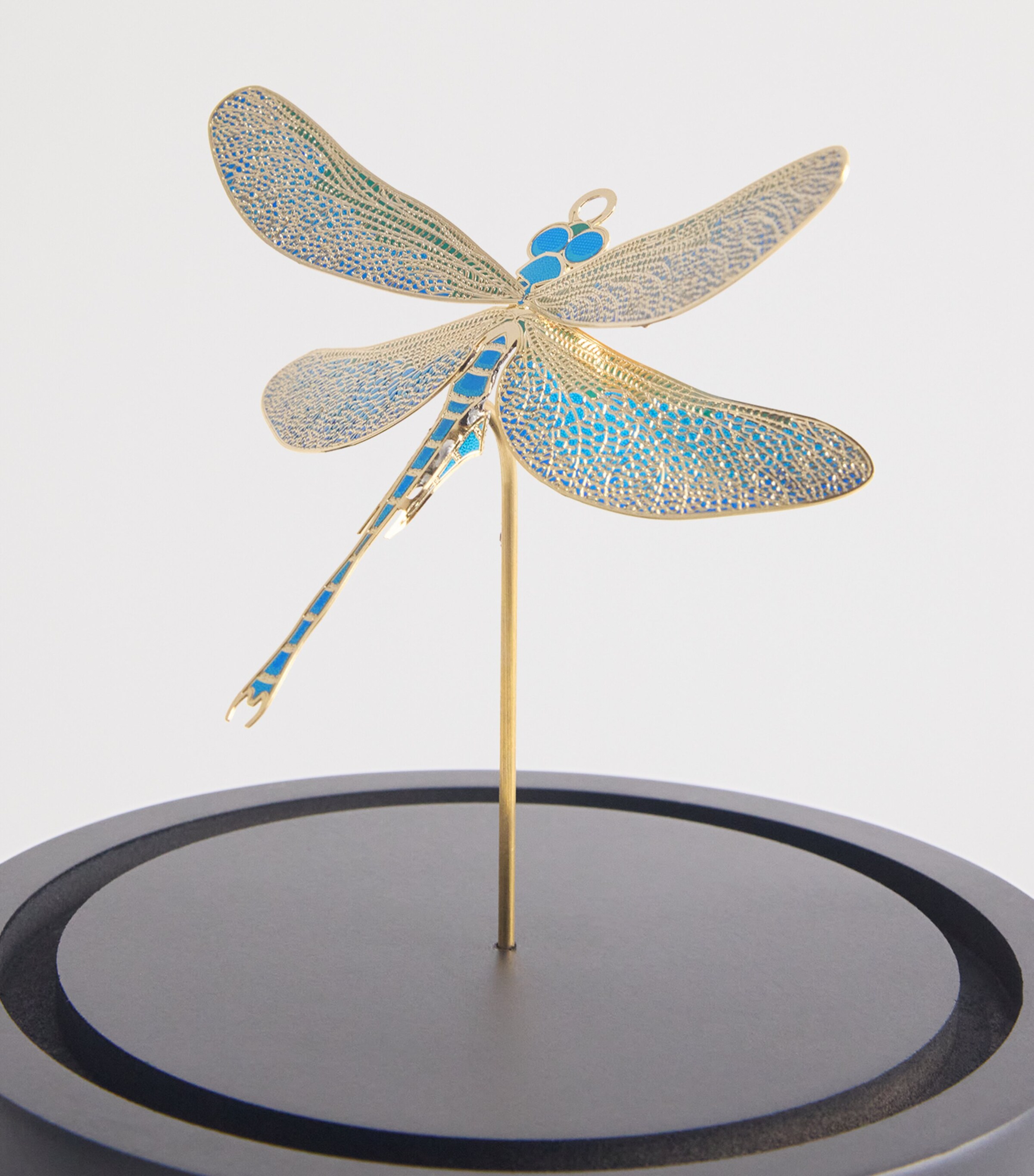 Small Dragonfly Cloche Ornament GOLD Image 2