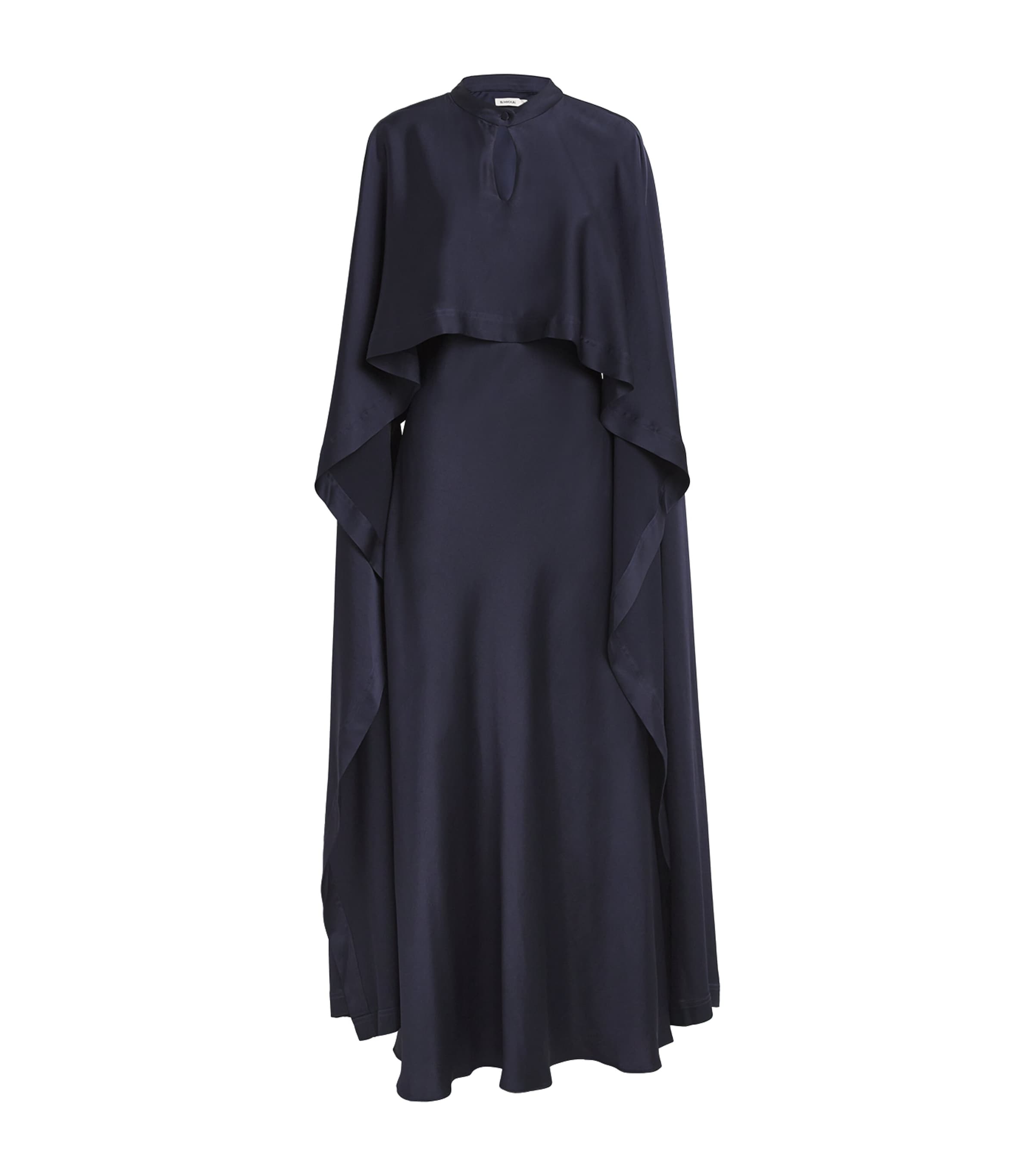 Simkhai Amory Caped Maxi Dress In Navy