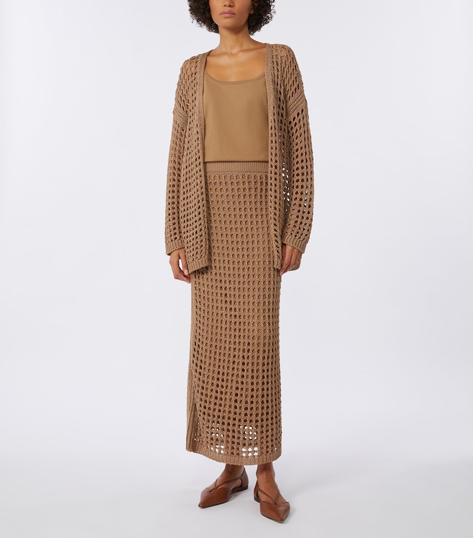 Max Mara Womens Knitted Tank Top Desert Image 2