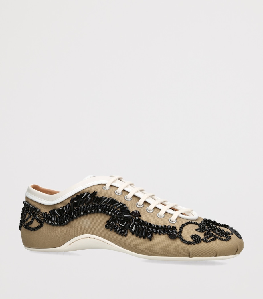 DRIES VAN NOTEN Leather Embellished Ballerina Sneakers Mult/other Image 3