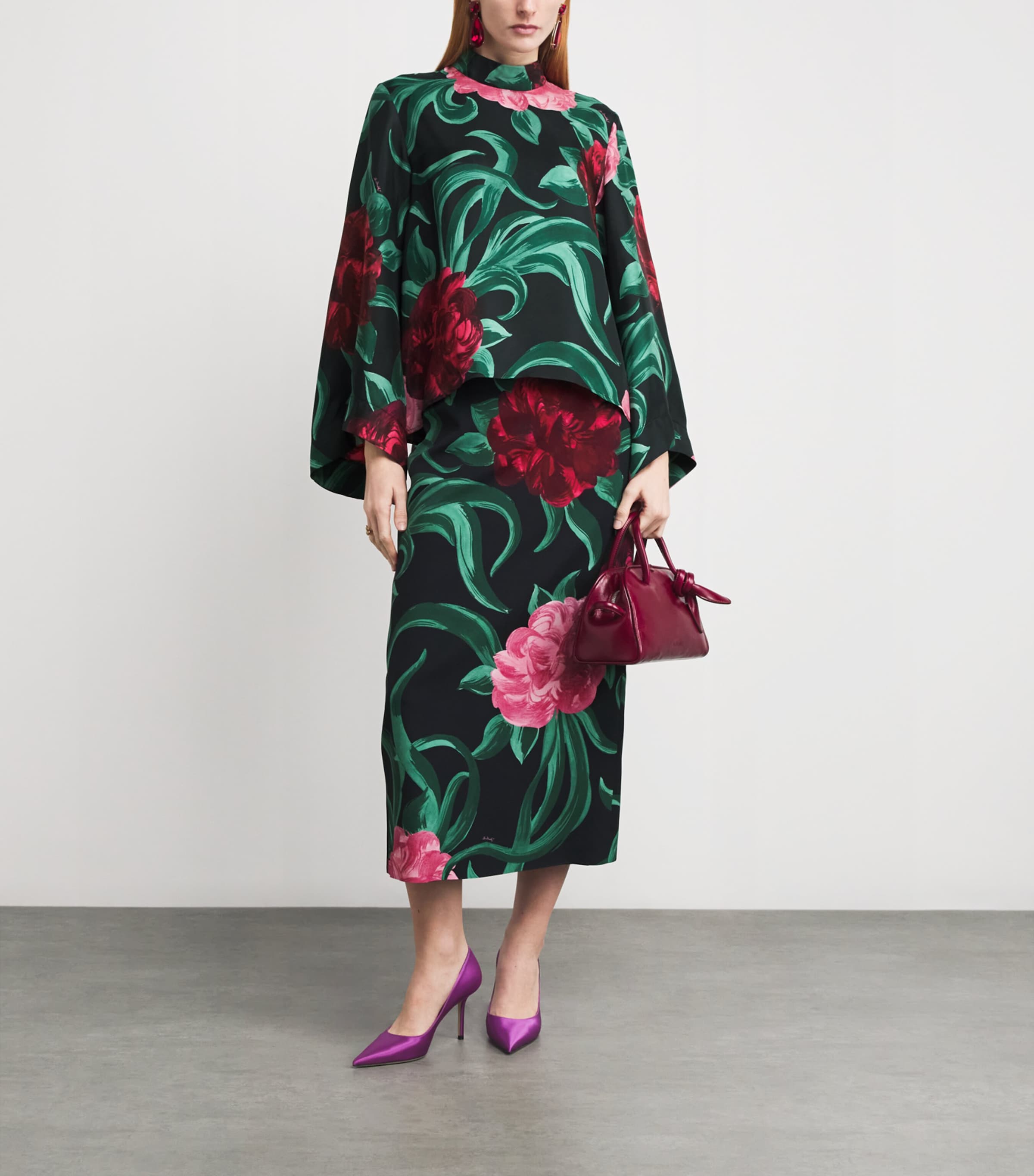 Silk Floral Make An Exit Blouse BL01PEONY Image 2