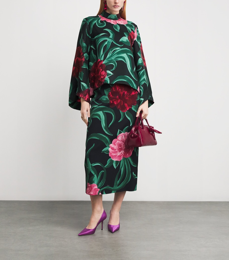 Silk Floral Make An Exit Blouse BL01PEONY Image 2