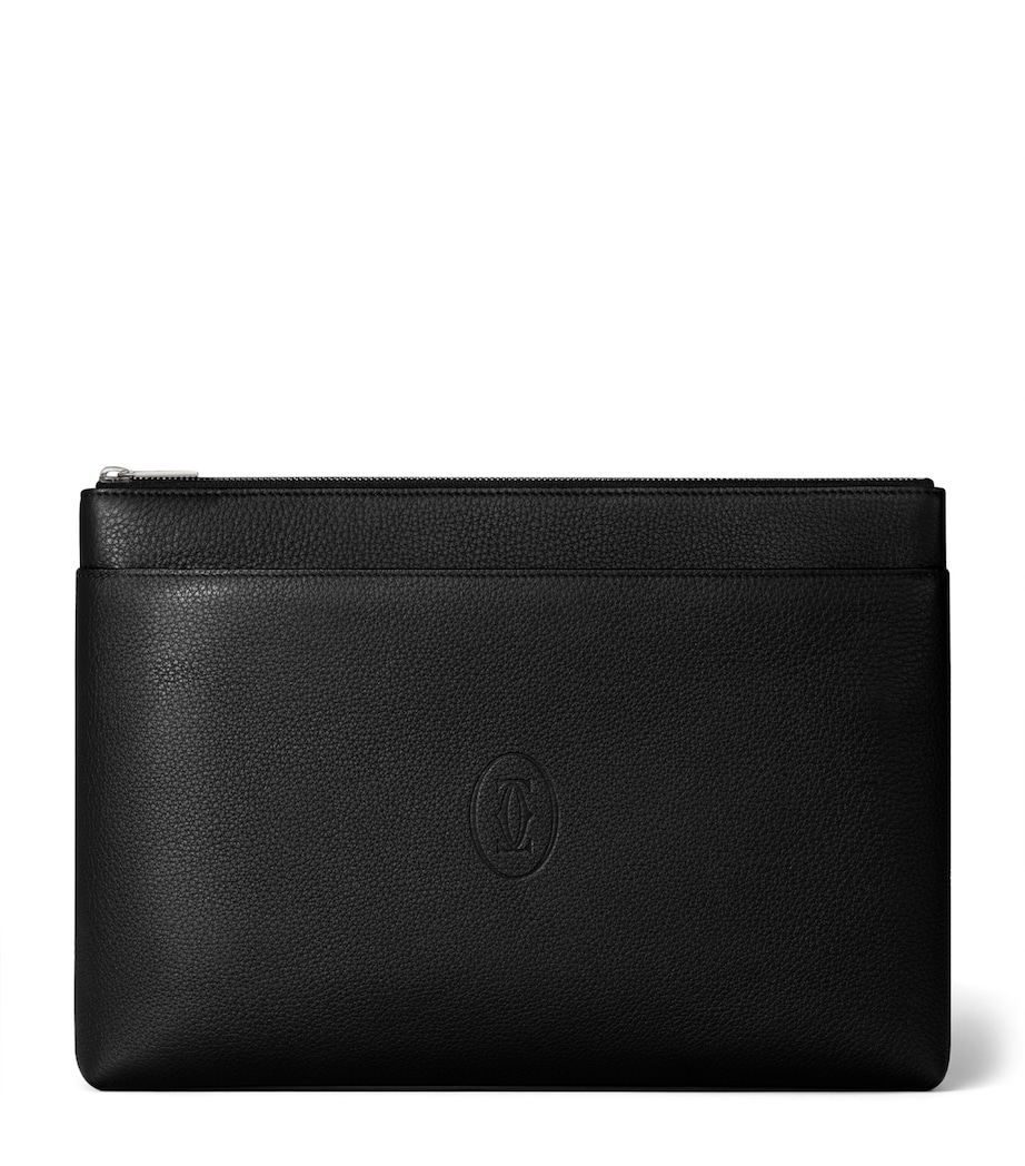 Cartier Large Leather Must de Cartier Portfolio Bag Black Image 1