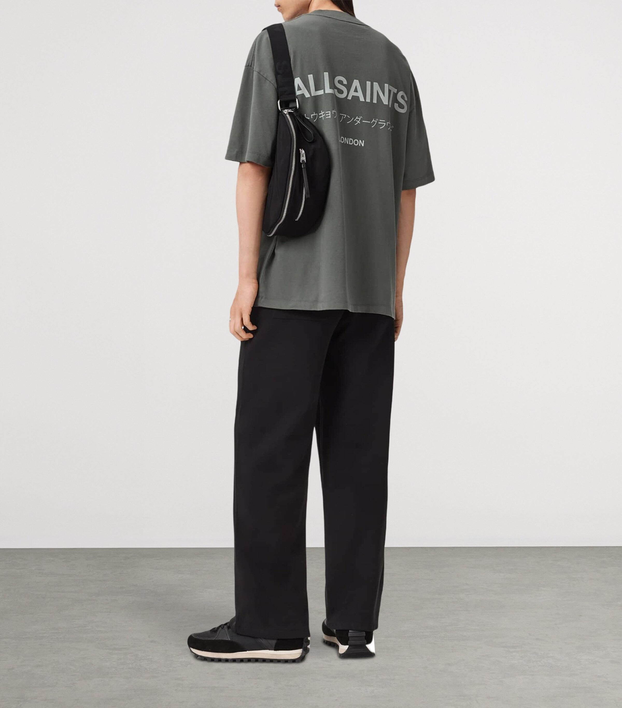 Organic Cotton Underground Print T-Shirt GARNET GREEN Image 3