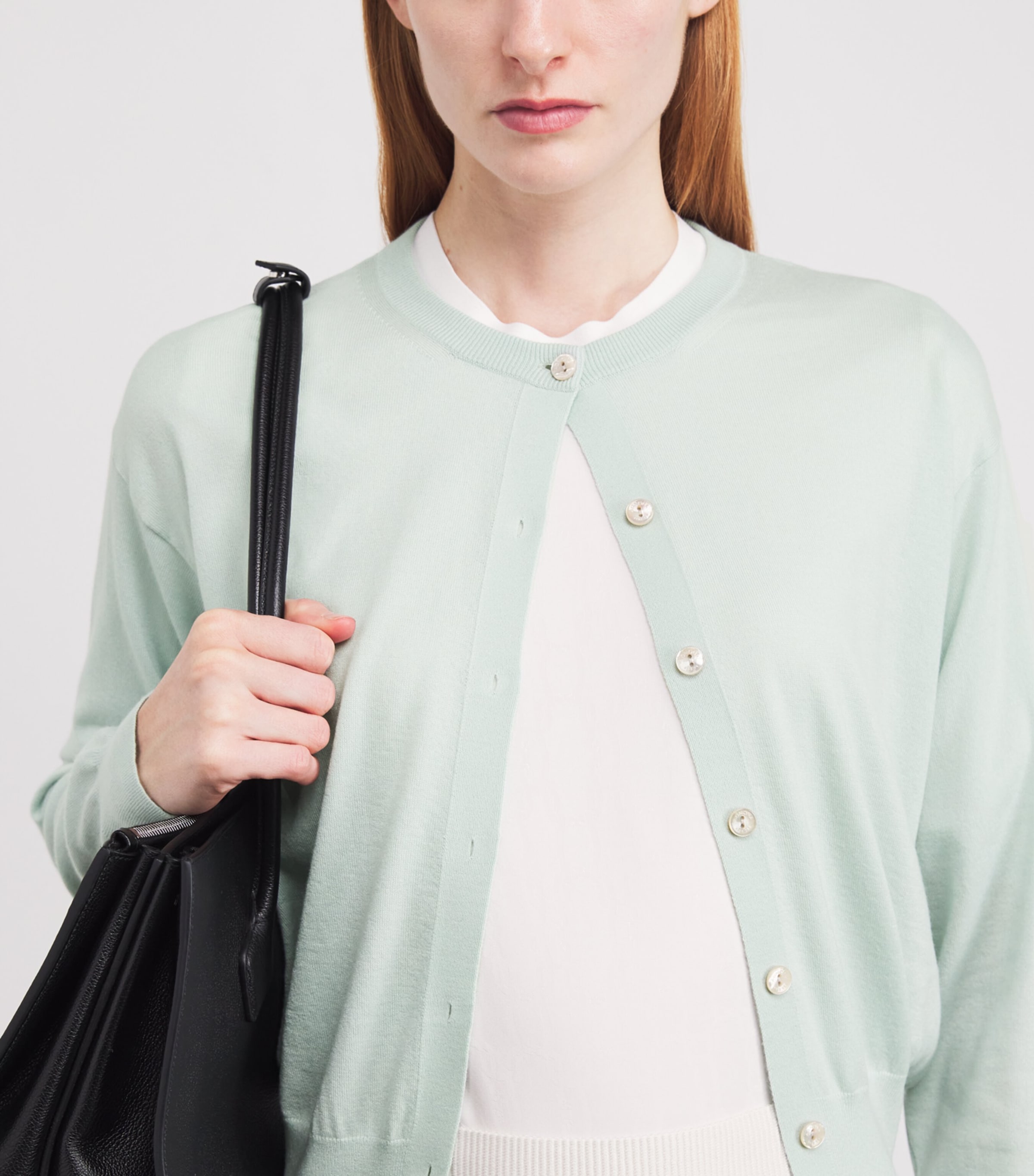 Cashmere Cardigan Z08 LIGHT GREEN Image 6