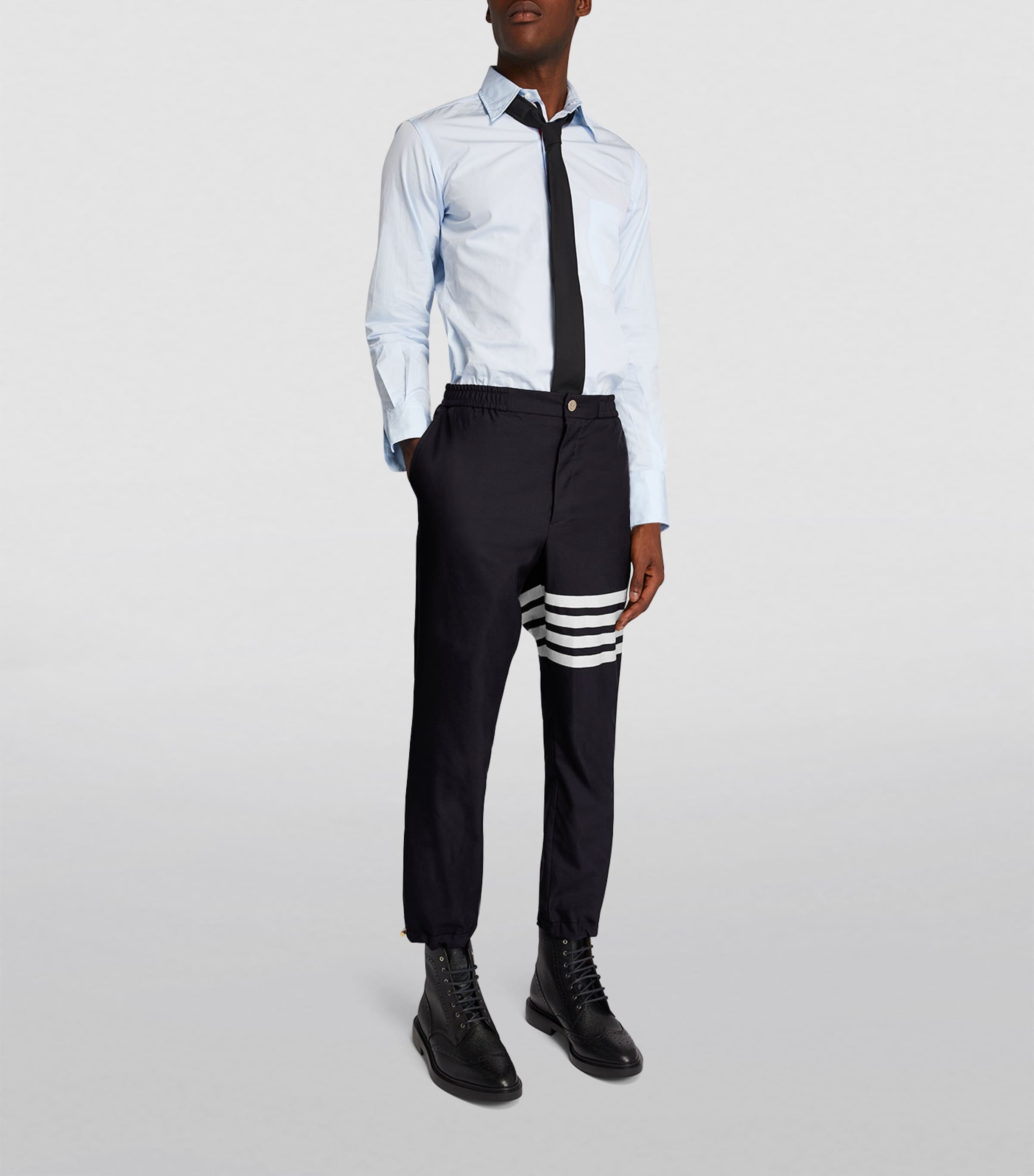 Wool 4-Bar Trousers NAVY Image 2